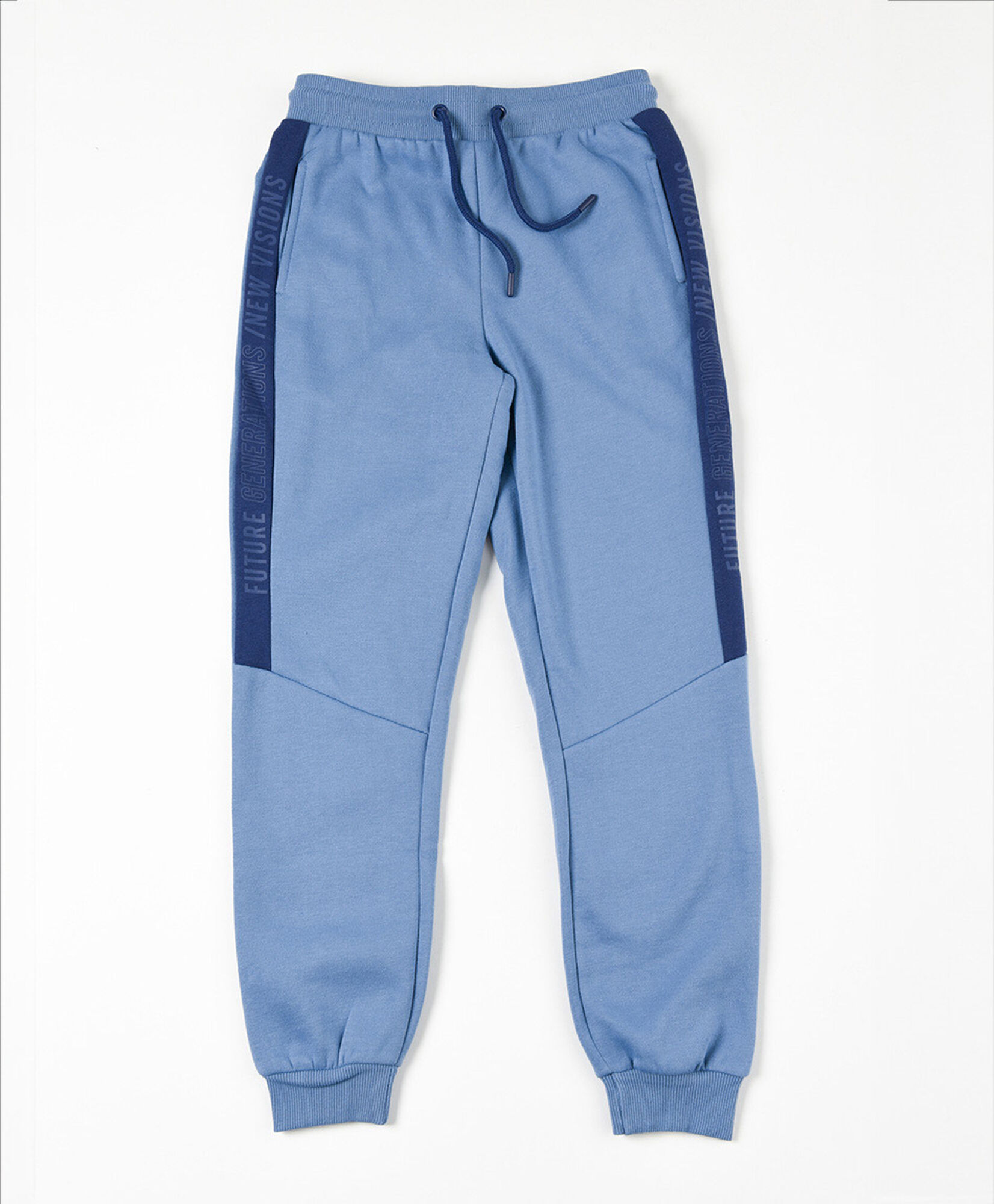 Pantalón de buzo niño bicolor azul Pantalón de buzo niño bicolor azul