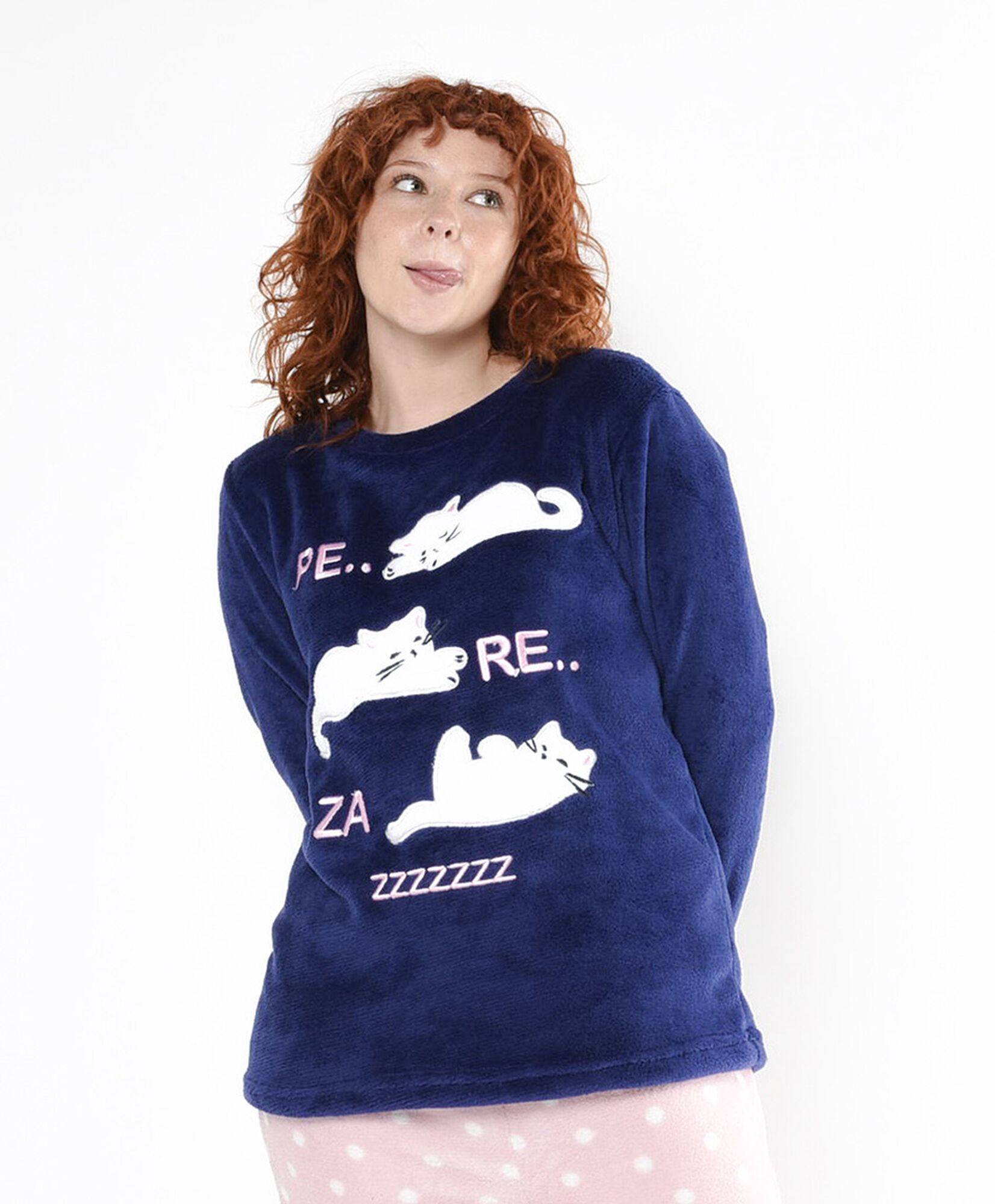 Pijama mujer polar tres gatos Pijama mujer polar tres gatos