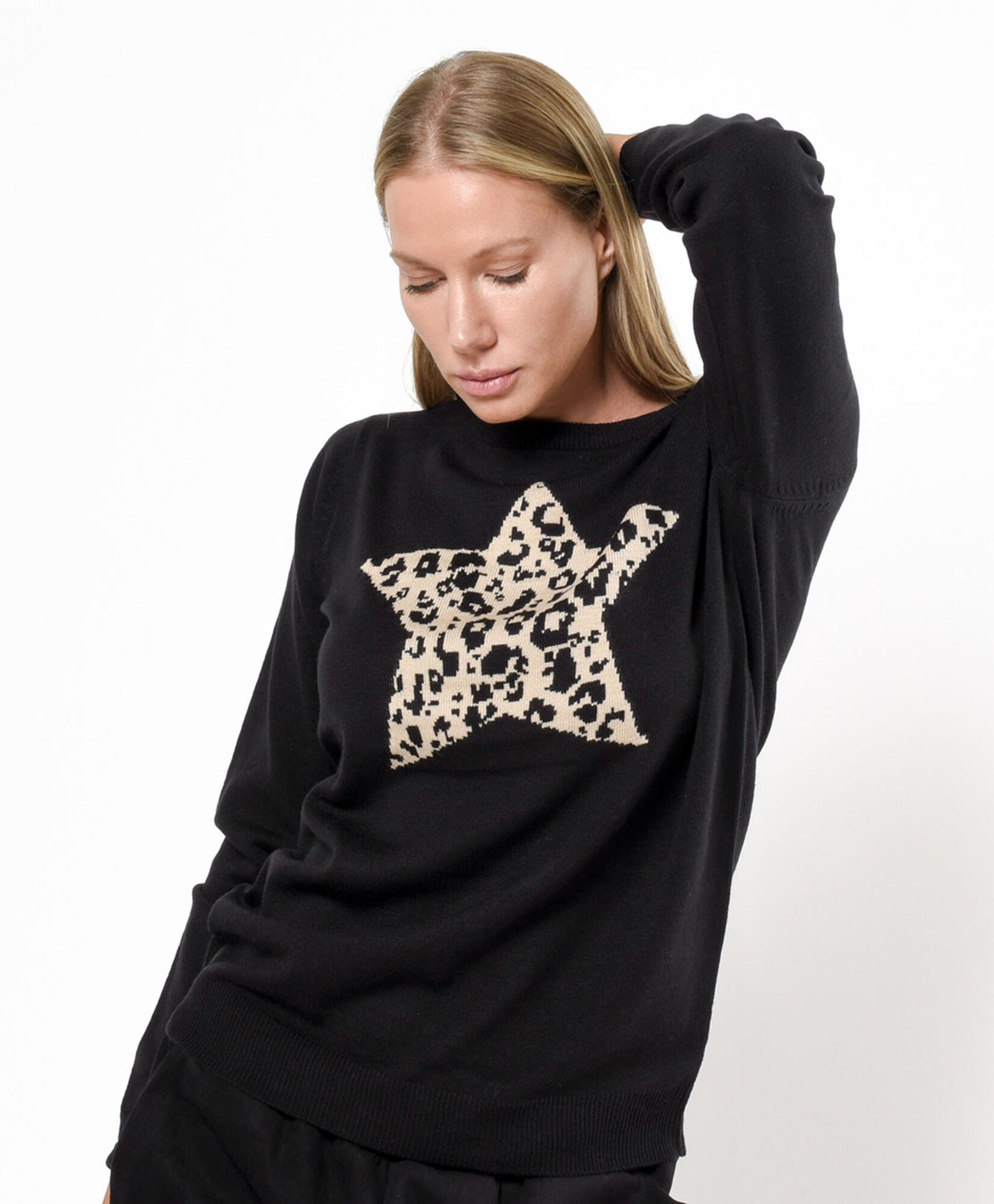 Sweater mujer estrella animal print Sweater mujer estrella animal print