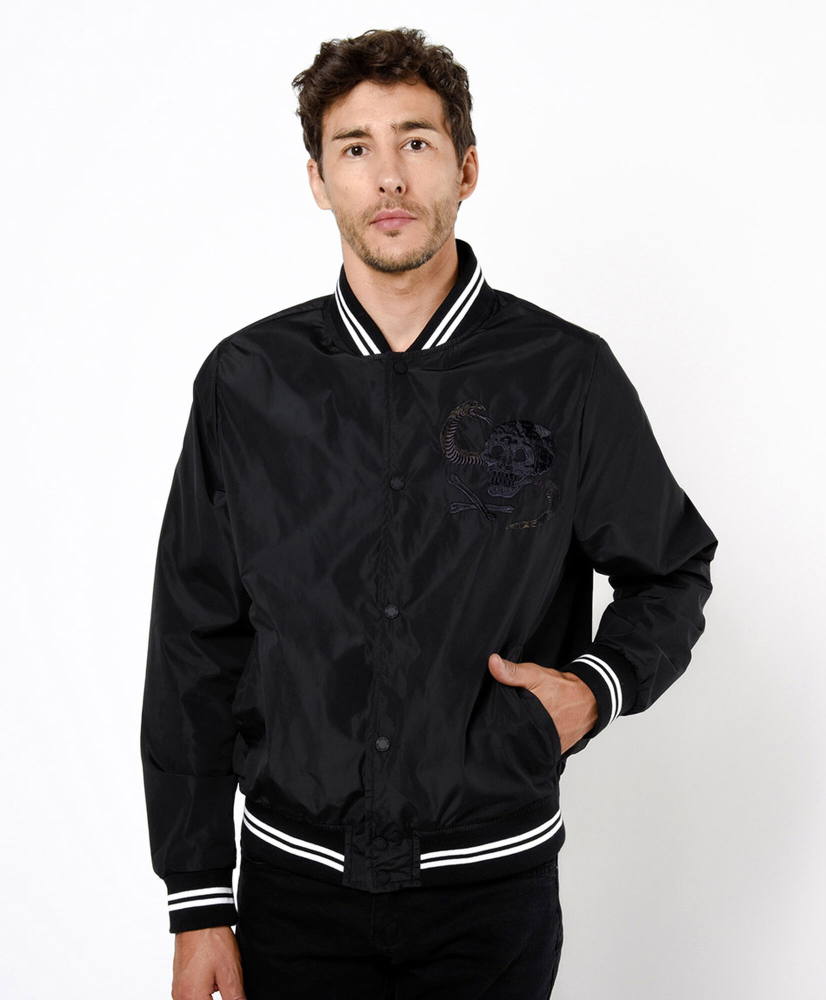 Chaqueta hombre bomber calavera Chaqueta hombre bomber calavera