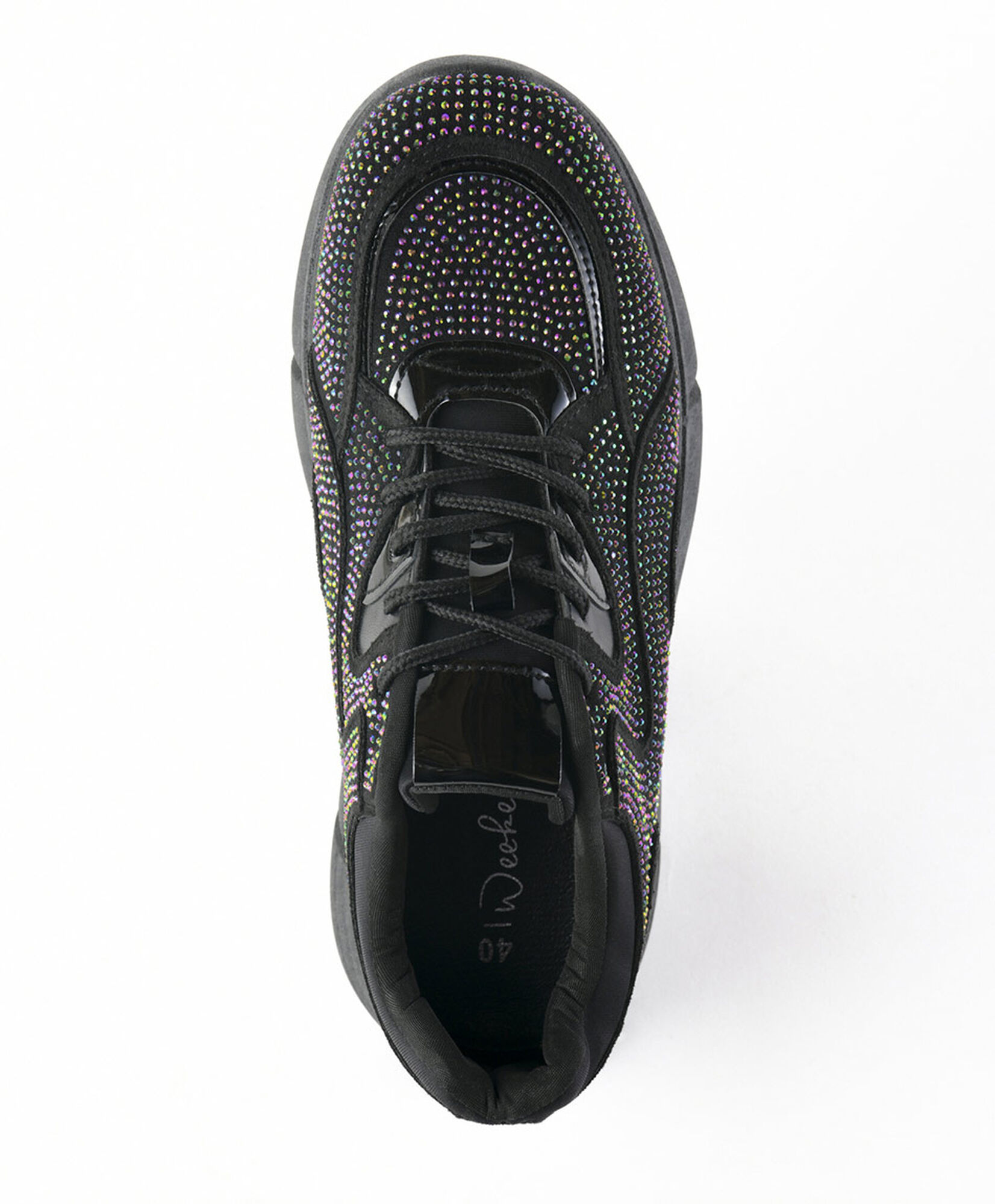 Zapatilla mujer brillos negra Zapatilla mujer brillos negra