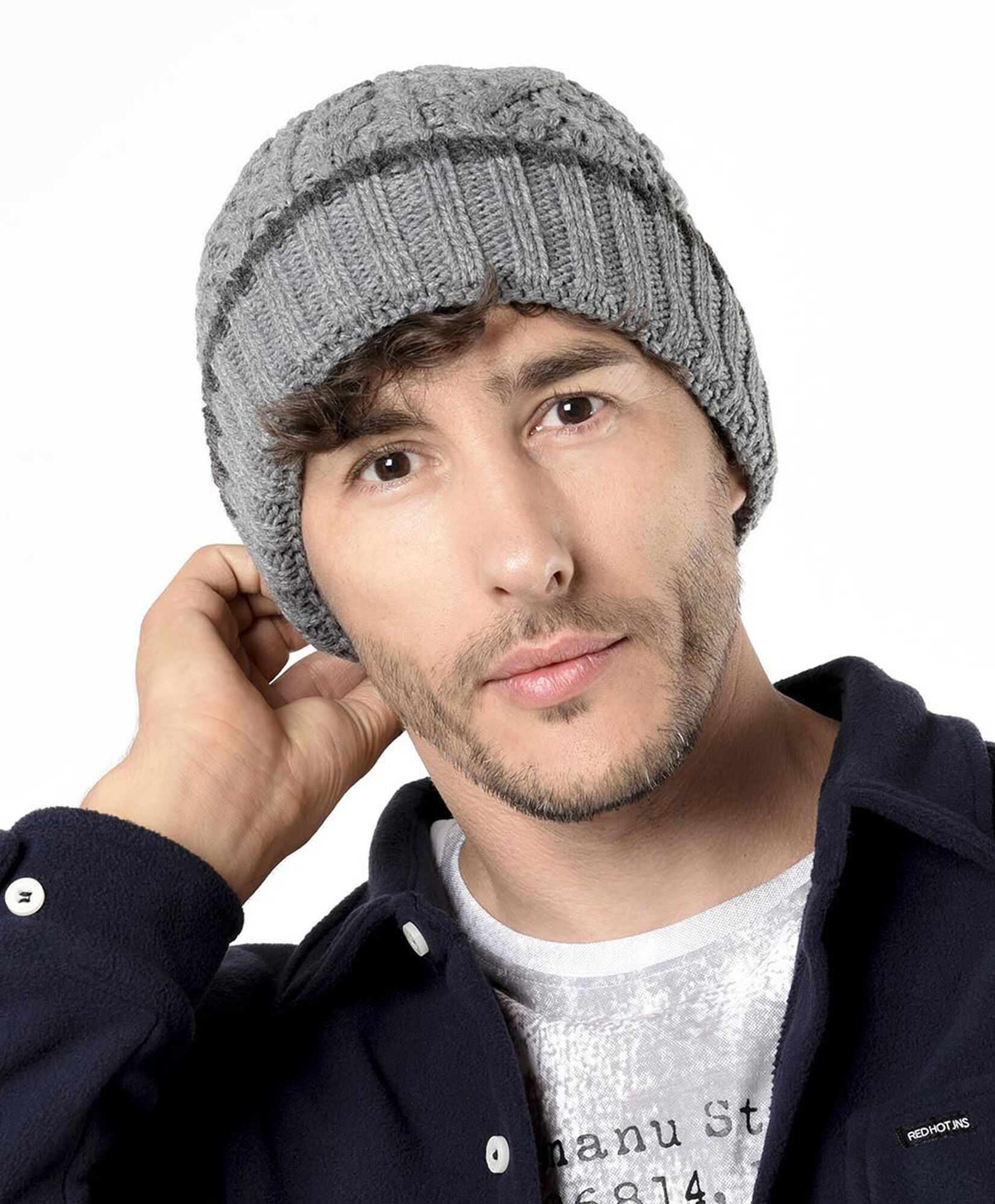 Gorro hombre tejido gris Gorro hombre tejido gris