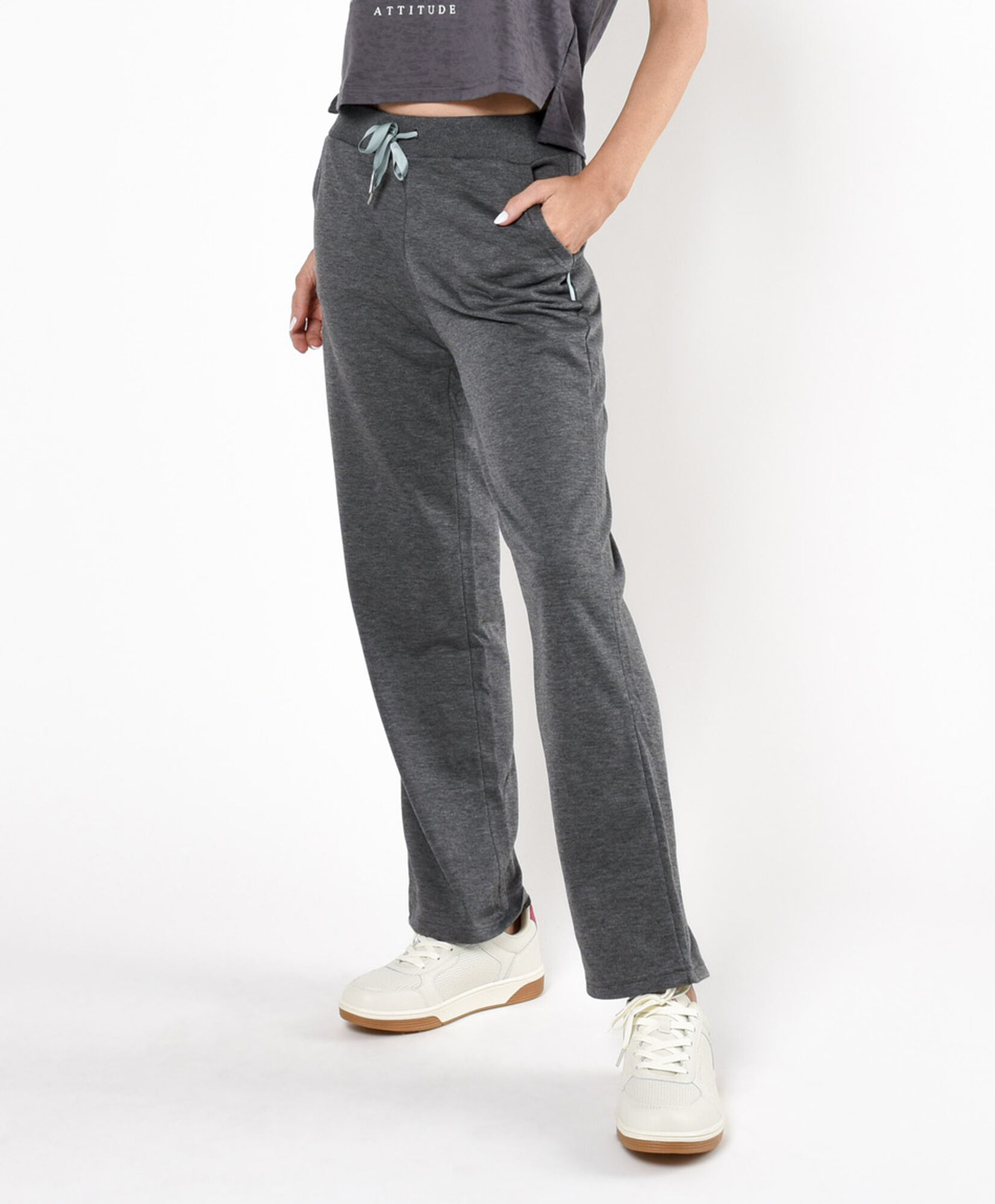 Pantalón mujer básico gris Pantalón mujer básico gris
