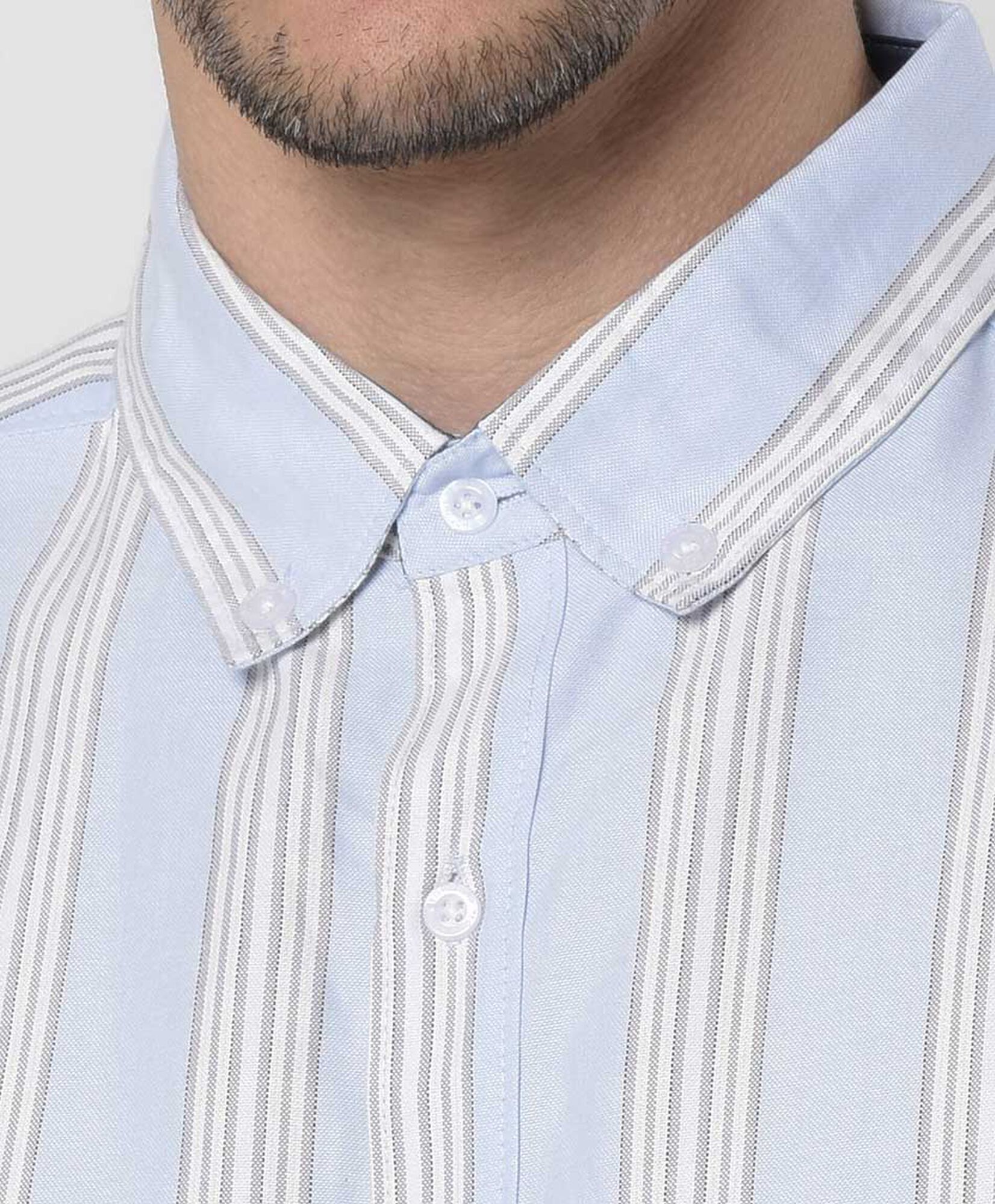 Camisa hombre líneas manga larga Camisa hombre líneas manga larga