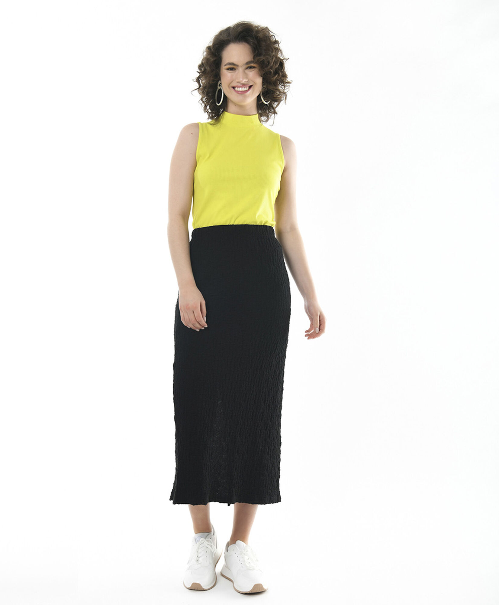 Falda mujer texturizada larga Falda mujer texturizada larga