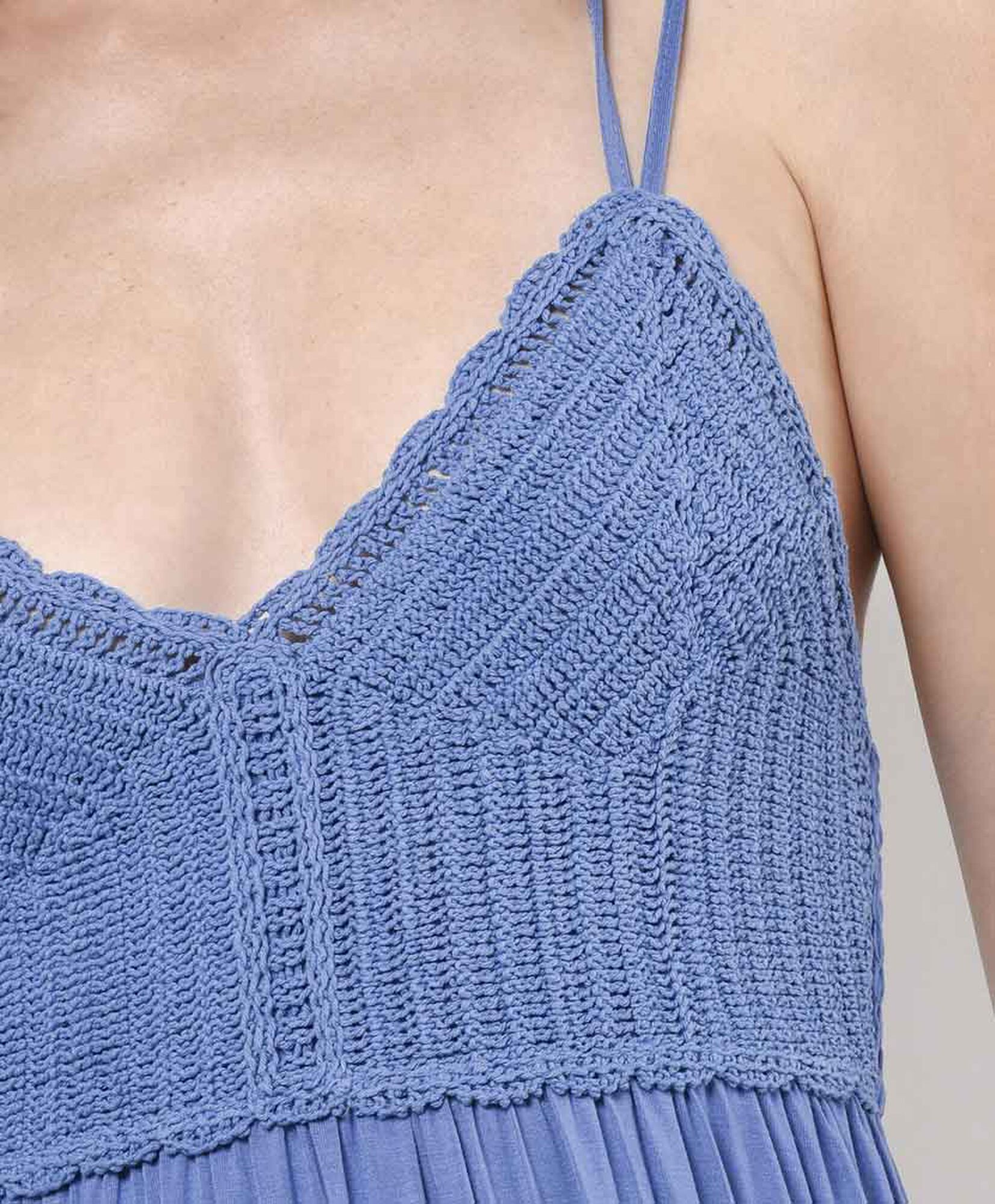 Vestido mujer crochet superior Vestido mujer crochet superior