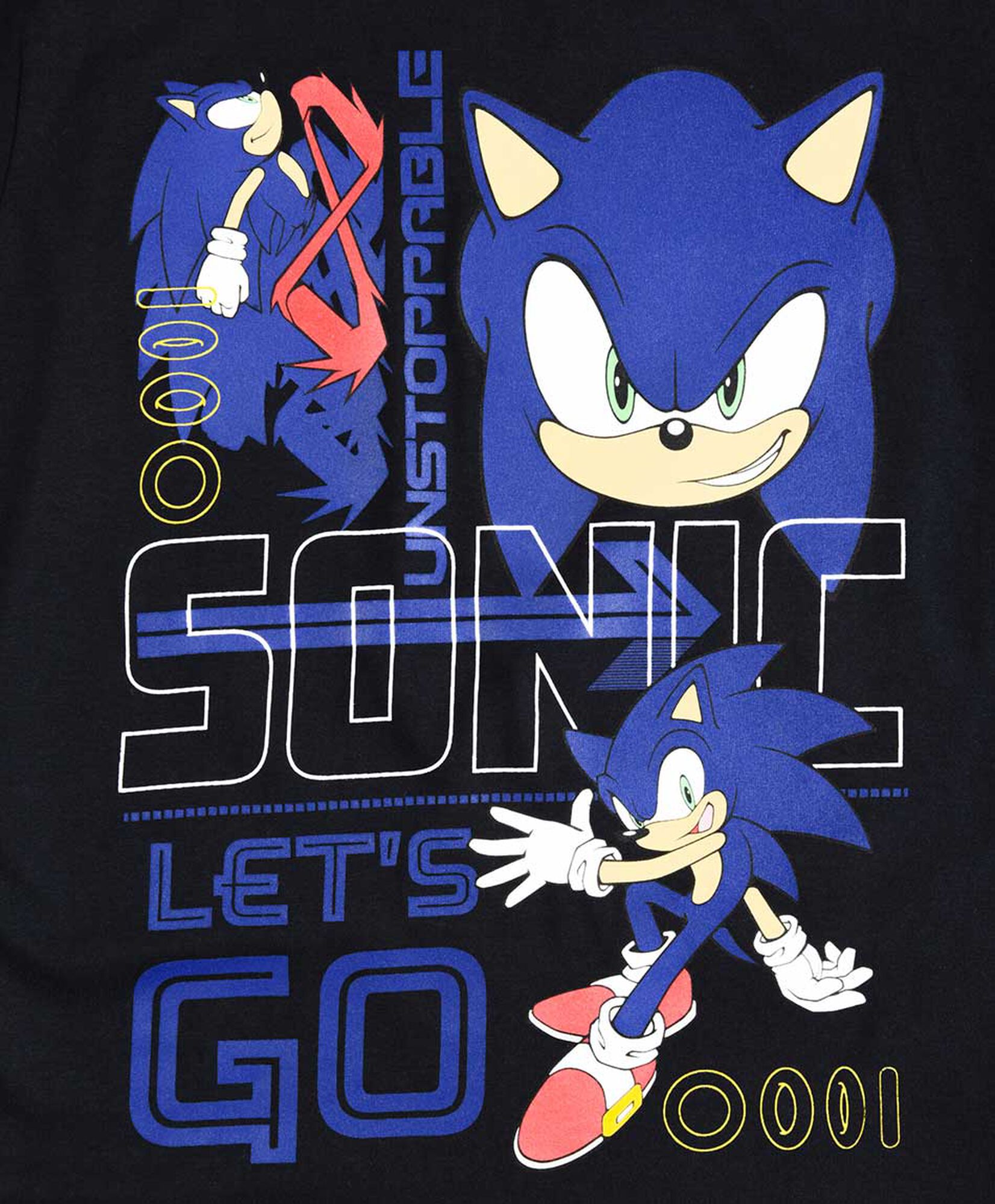 Polera niño sonic lets go Polera niño sonic lets go