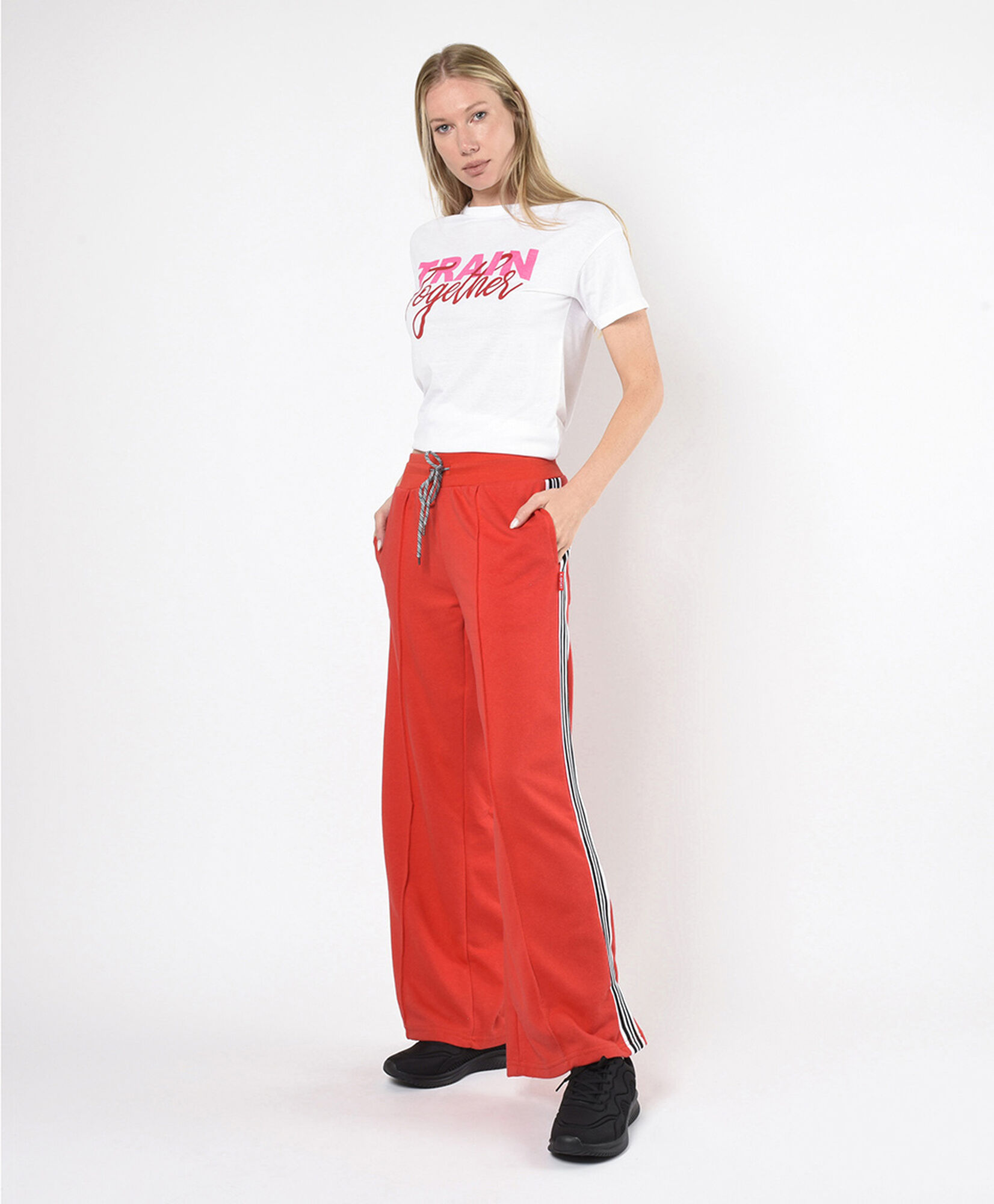 Pantalón de buzo mujer retro wide Pantalón de buzo mujer retro wide