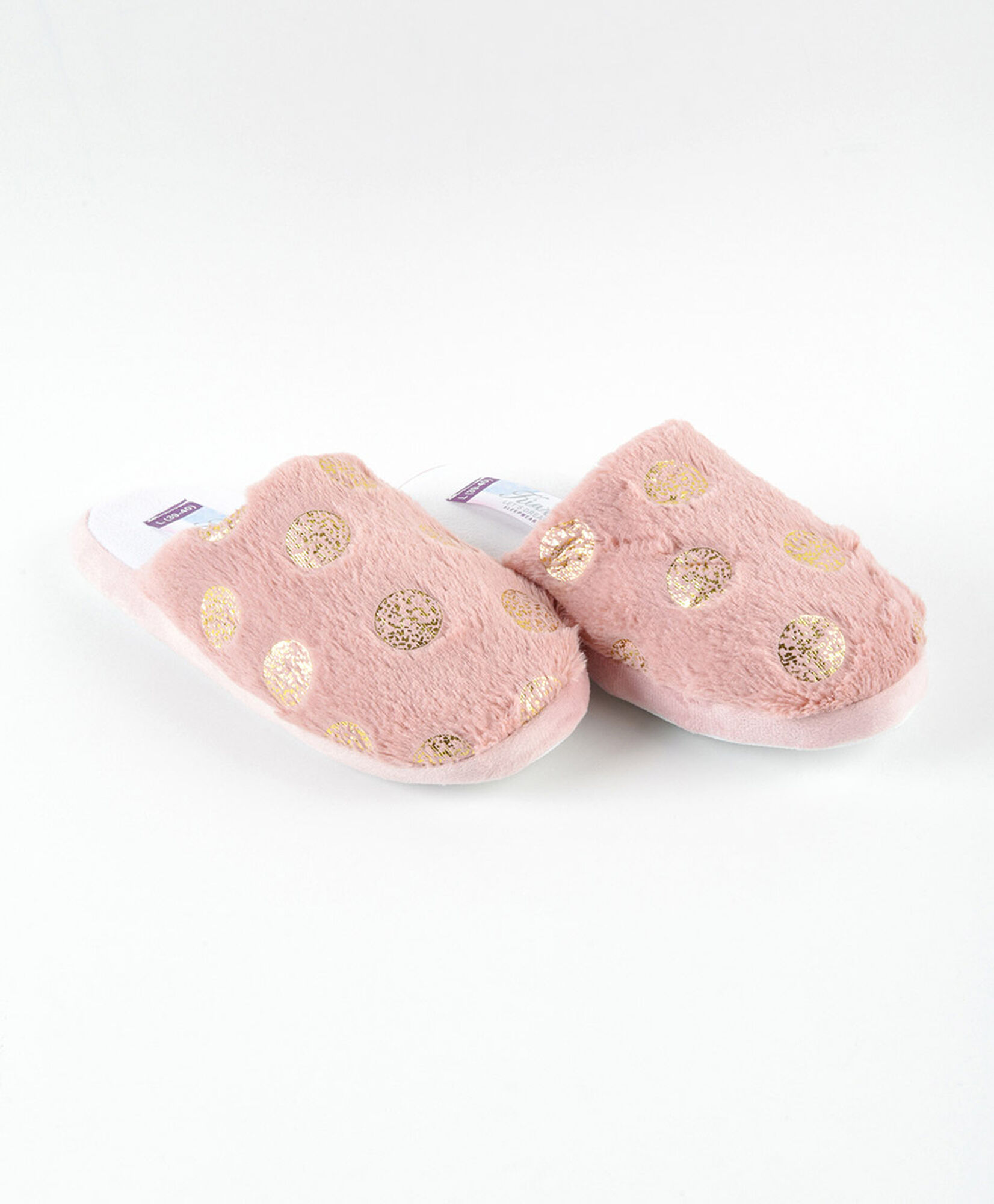 Pantufla mujer círculos dorados Pantufla mujer círculos dorados