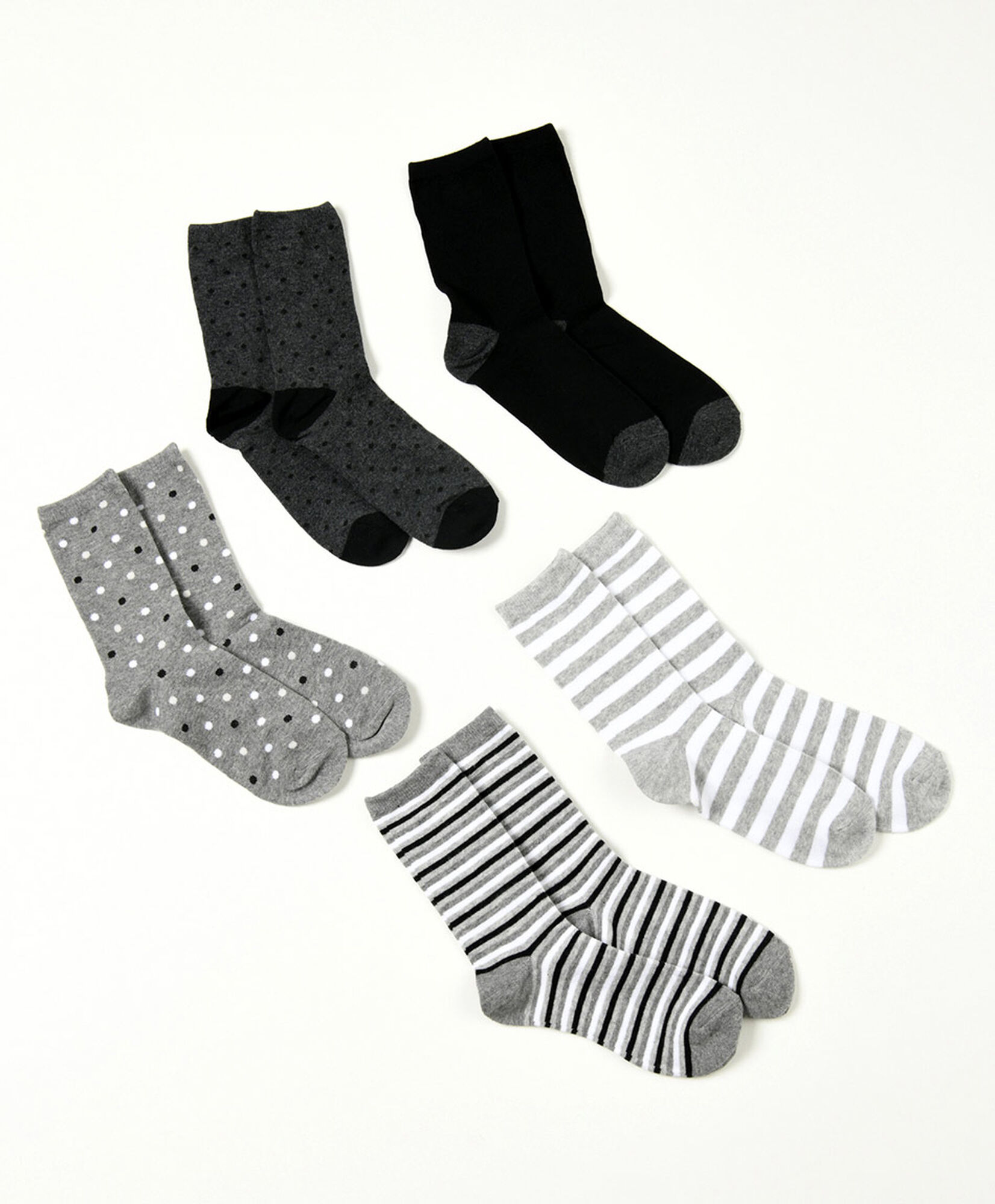 Pack 5 calcetines mujer puntos y líneas largos Pack 5 calcetines mujer puntos y líneas largos