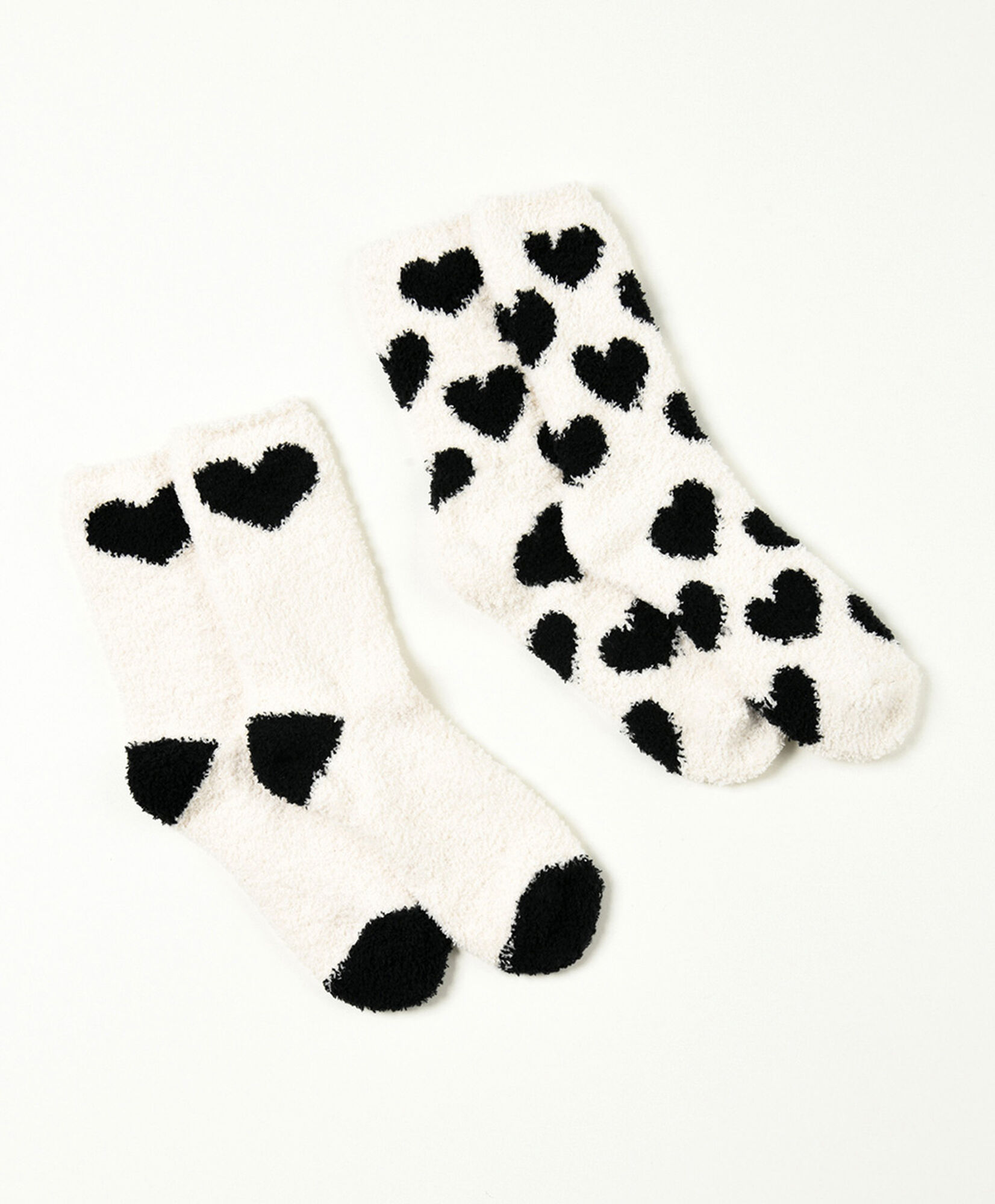 Pack 2 calcetines mujer corazones pelitos Pack 2 calcetines mujer corazones pelitos