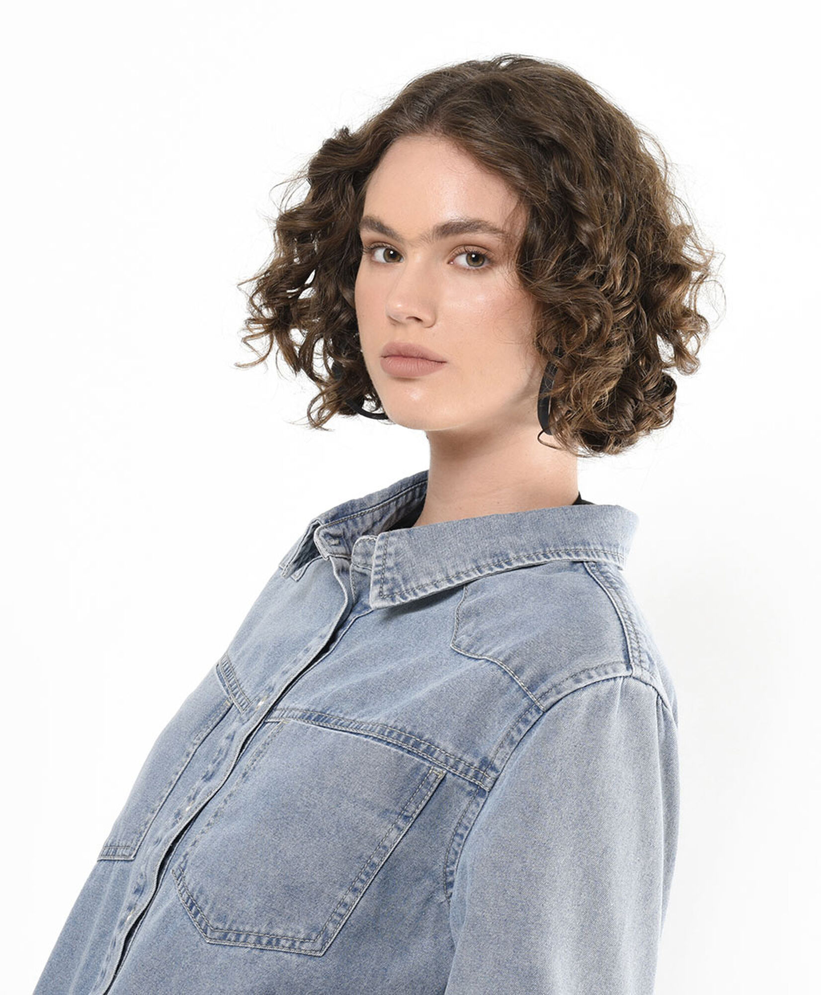 Blusa mujer denim bolsillos Blusa mujer denim bolsillos