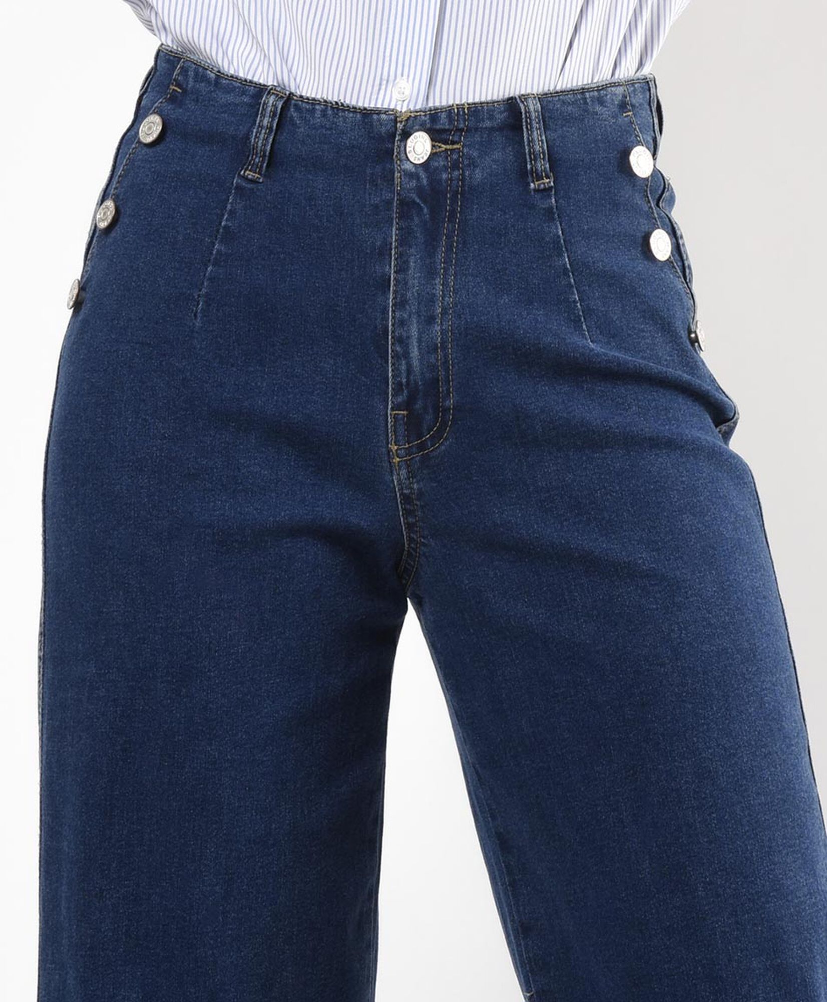 Jeans mujer botones wide Jeans mujer botones wide