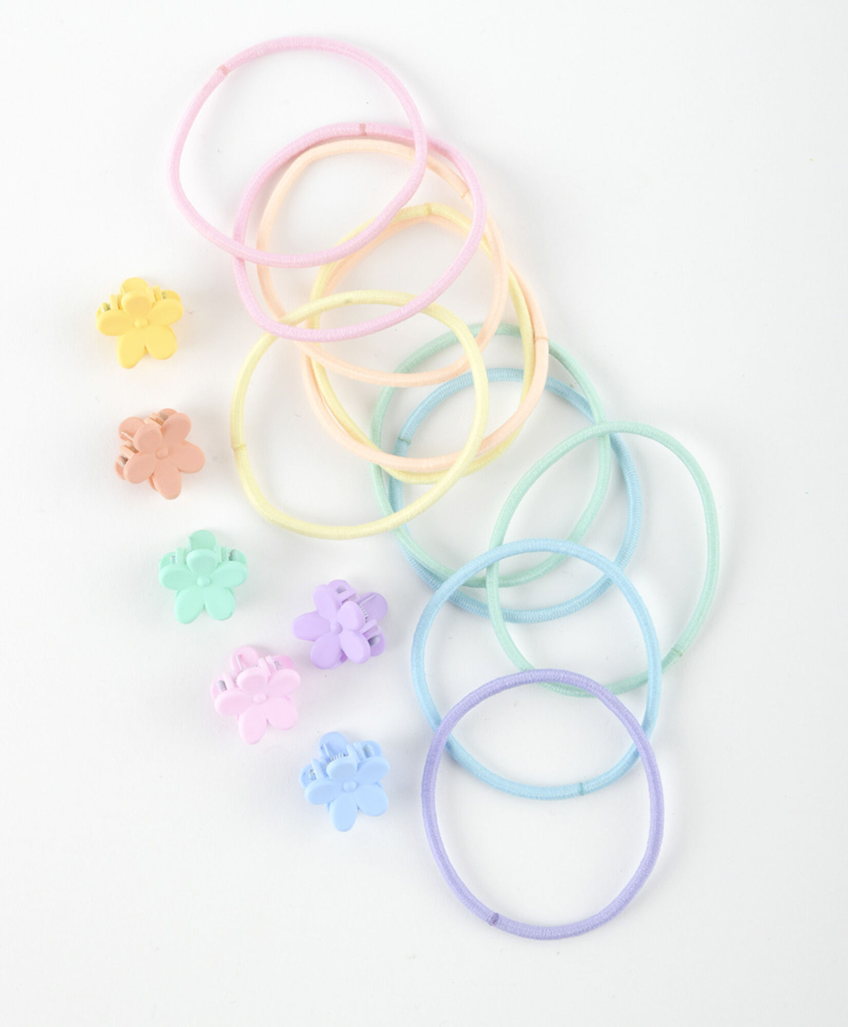 Set colet + pinches bebé colores florcitas Set colet + pinches bebé colores florcitas
