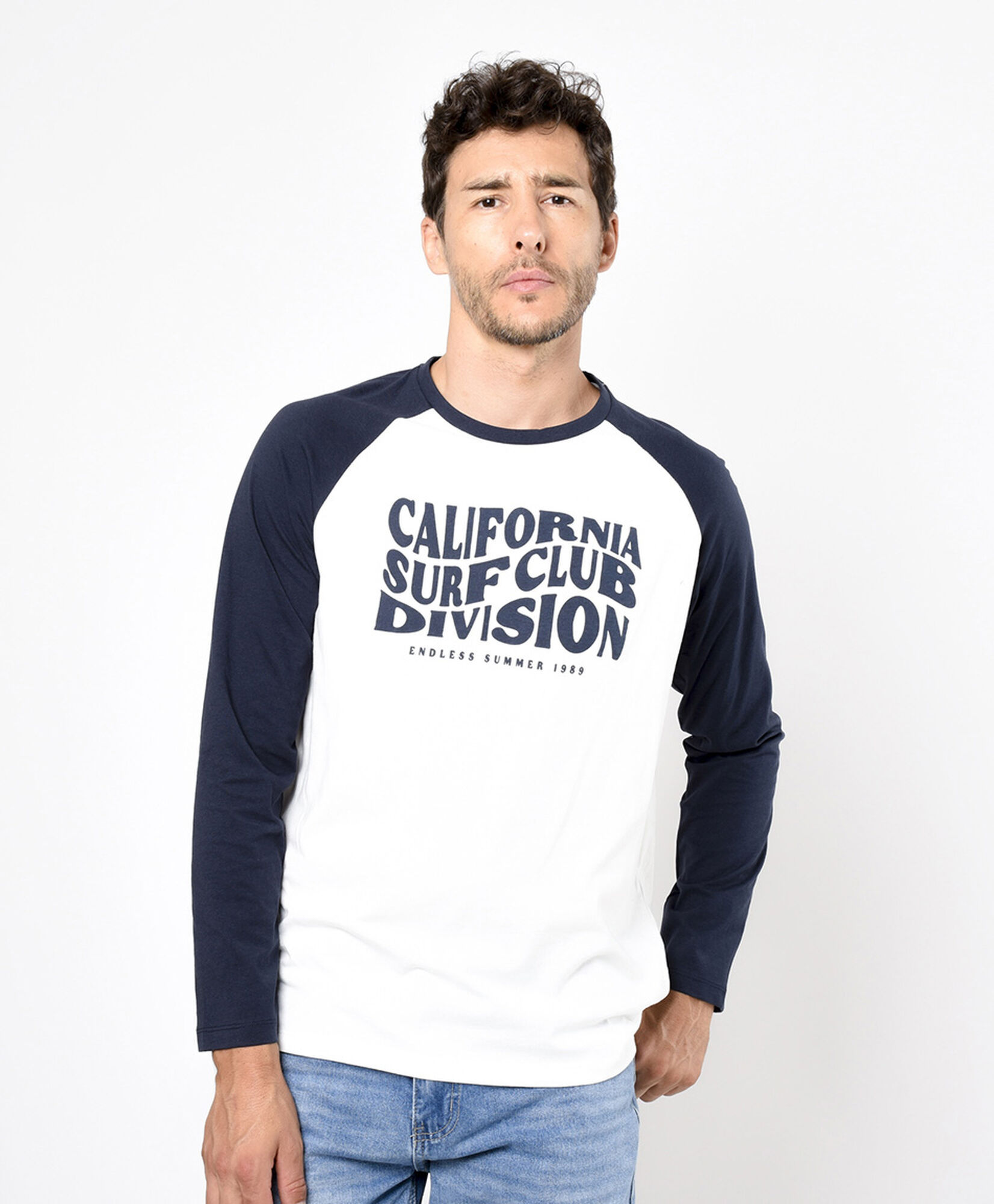 Polera hombre california bicolor Polera hombre california bicolor