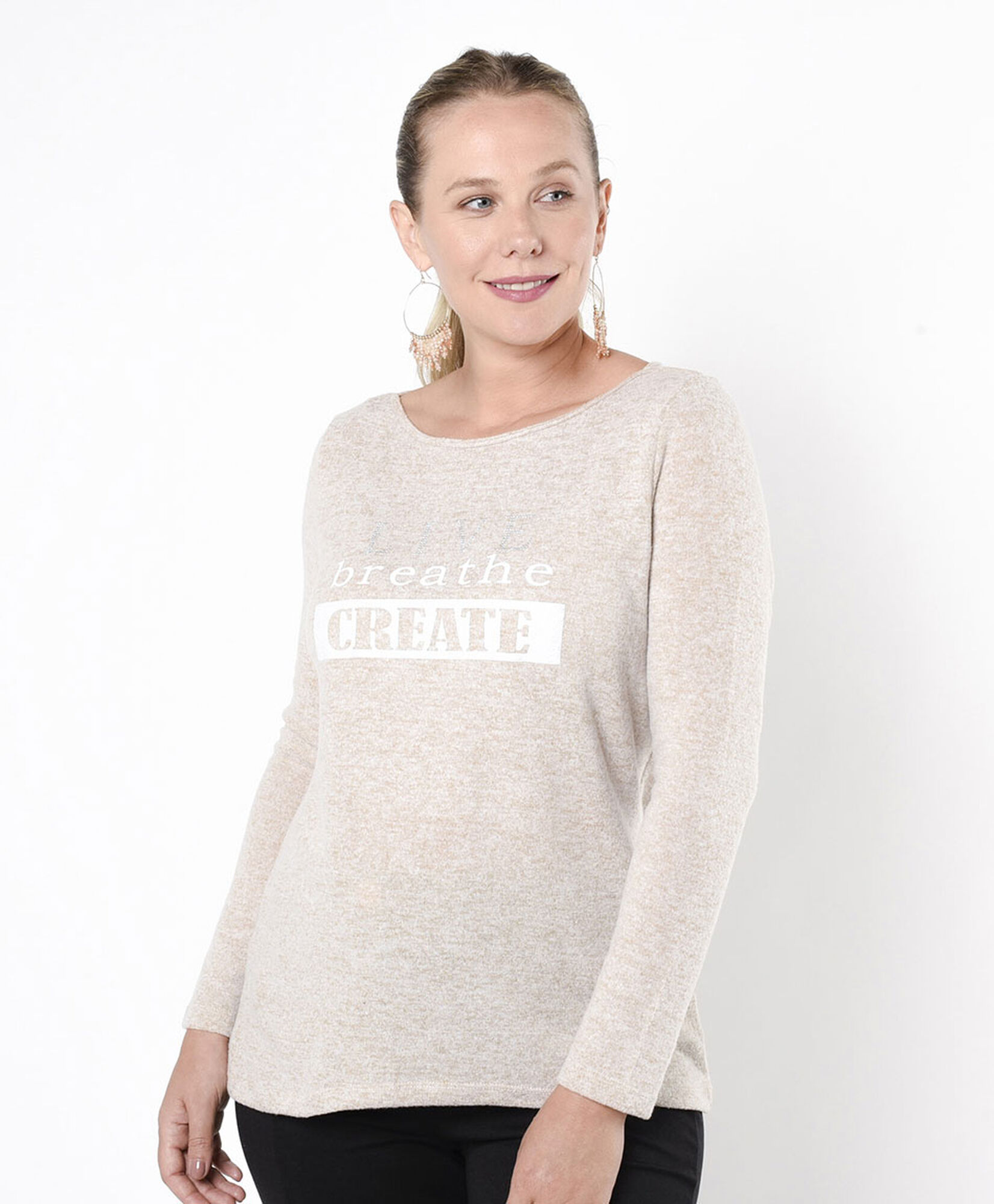 Polera mujer lanosa frase Polera mujer lanosa frase
