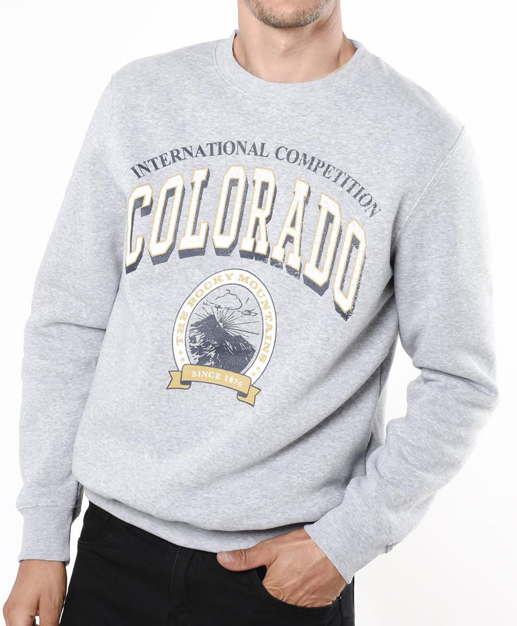 Polerón hombre estampado colorado Polerón hombre estampado colorado