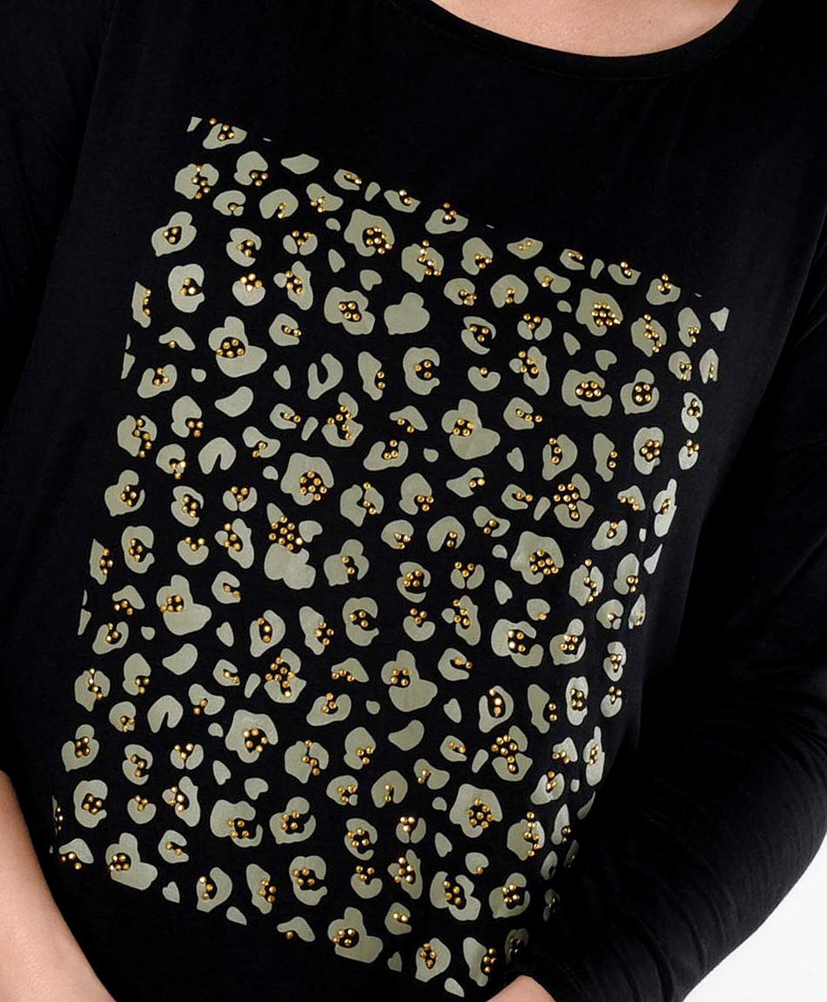 Polera mujer print con brillos Polera mujer print con brillos