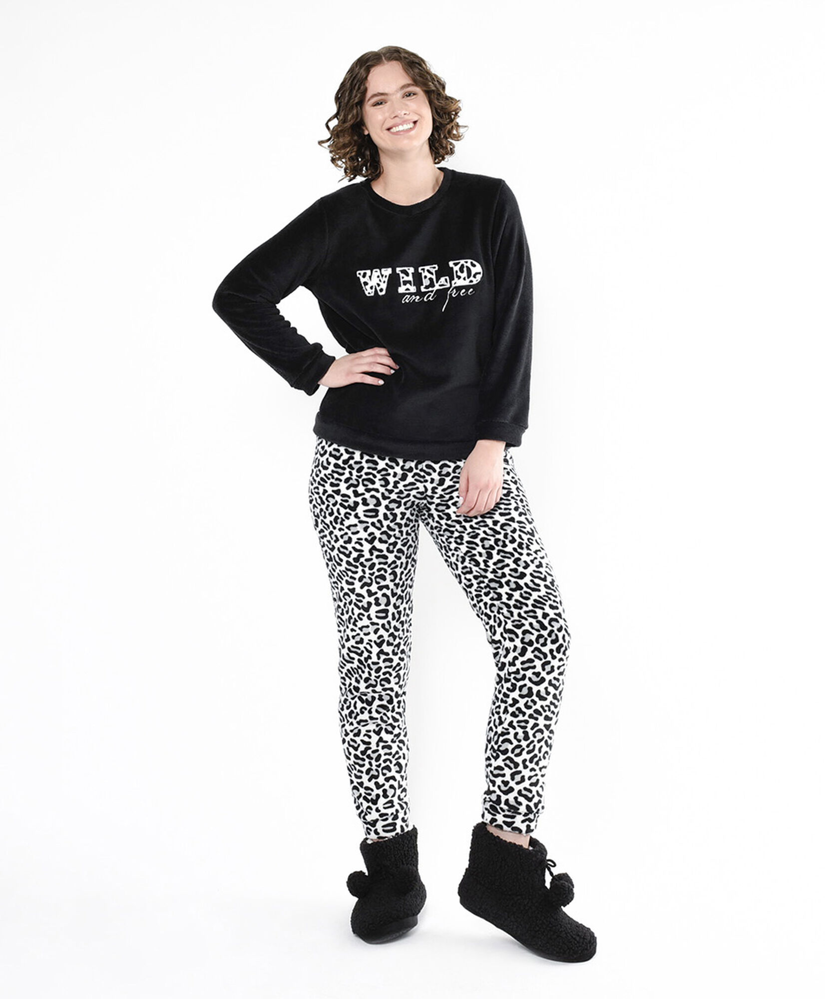 Pijama mujer polar animal print Pijama mujer polar animal print