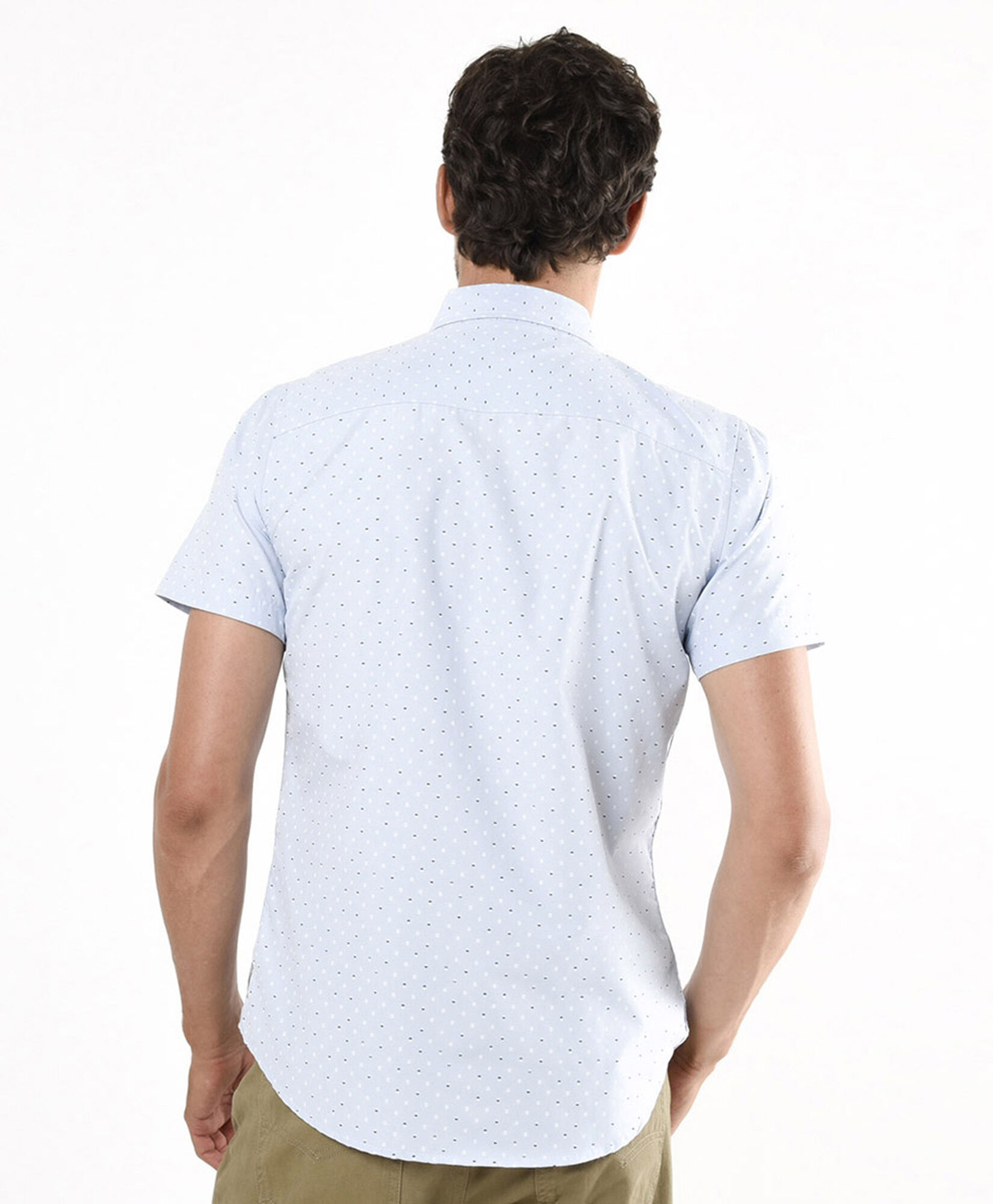 Camisa hombre puntitos bicolor Camisa hombre puntitos bicolor
