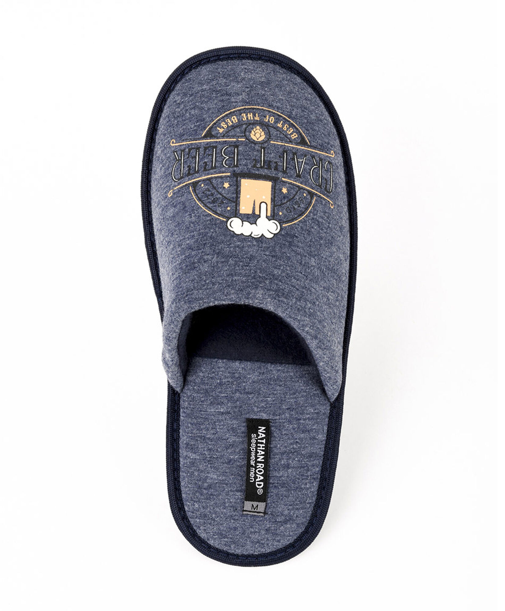 Pantufla hombre estampado vaso Pantufla hombre estampado vaso