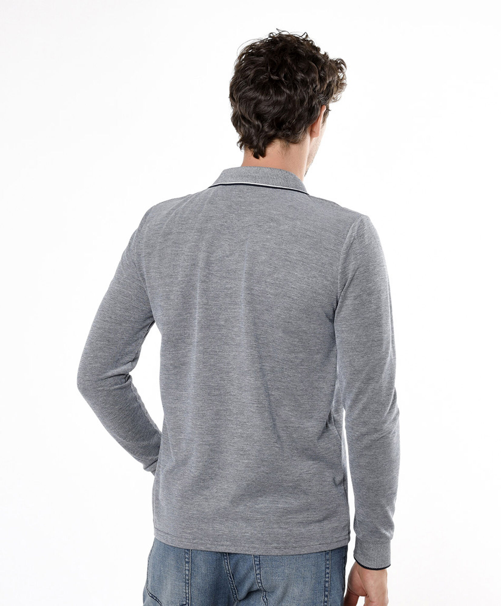 Polera hombre lisa cuello piqué Polera hombre lisa cuello piqué