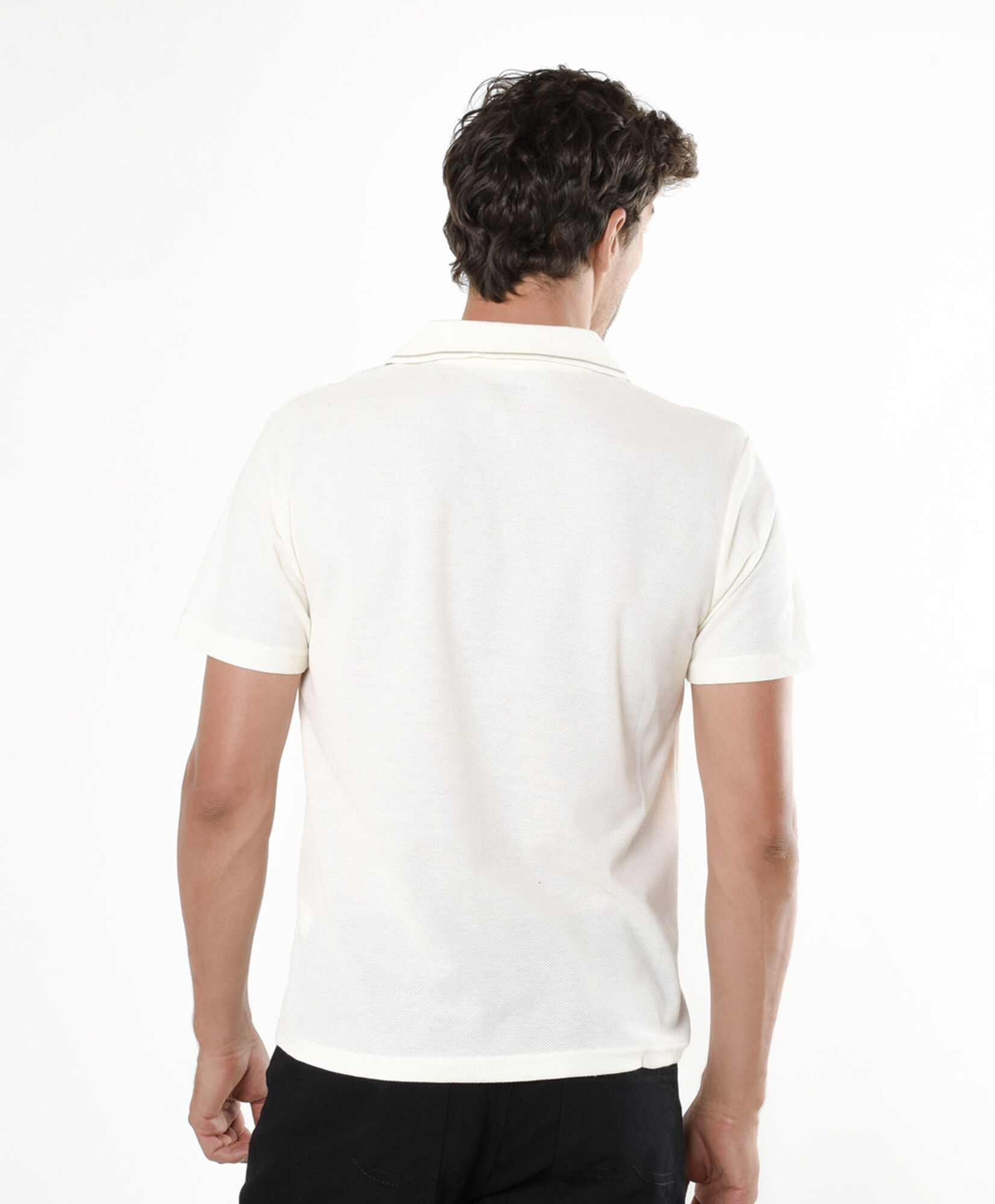 Polera hombre lisa cuello piqué Polera hombre lisa cuello piqué
