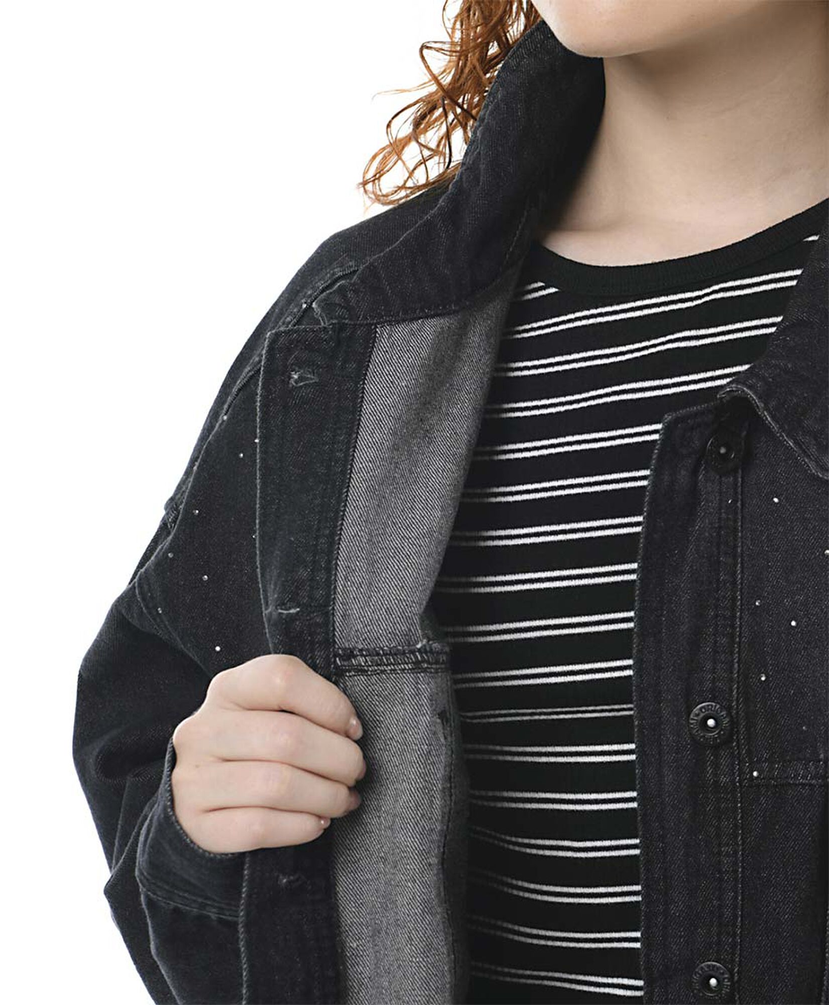 Chaqueta mujer denim negra Chaqueta mujer denim negra
