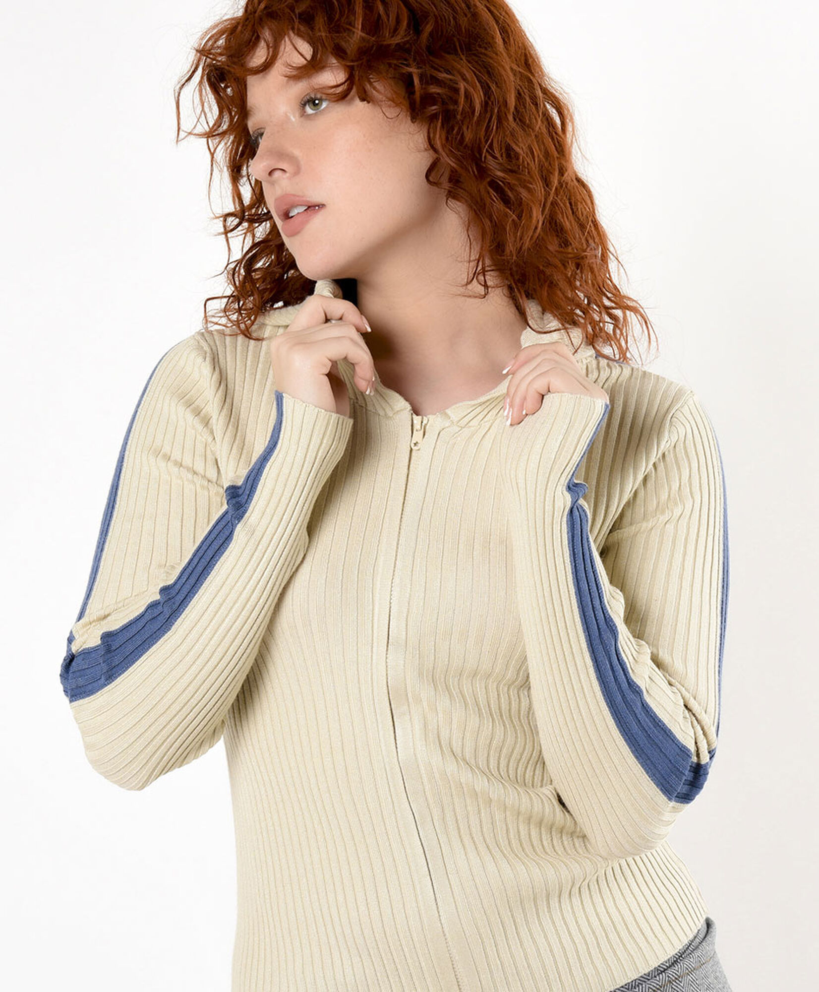 Cardigan mujer acanalado líneas Cardigan mujer acanalado líneas
