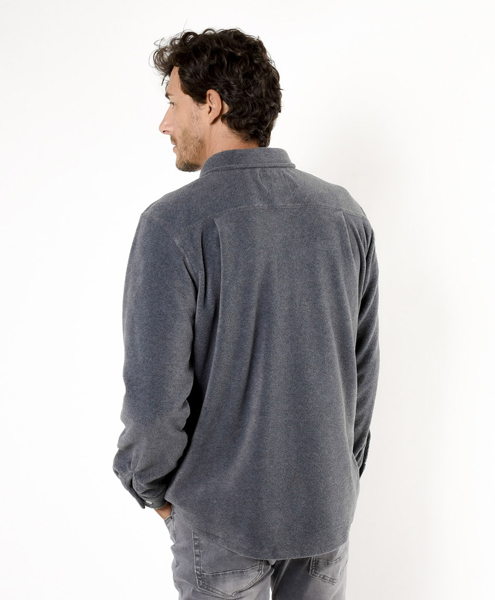 Chaqueta hombre polar leñadora gris Chaqueta hombre polar leñadora gris