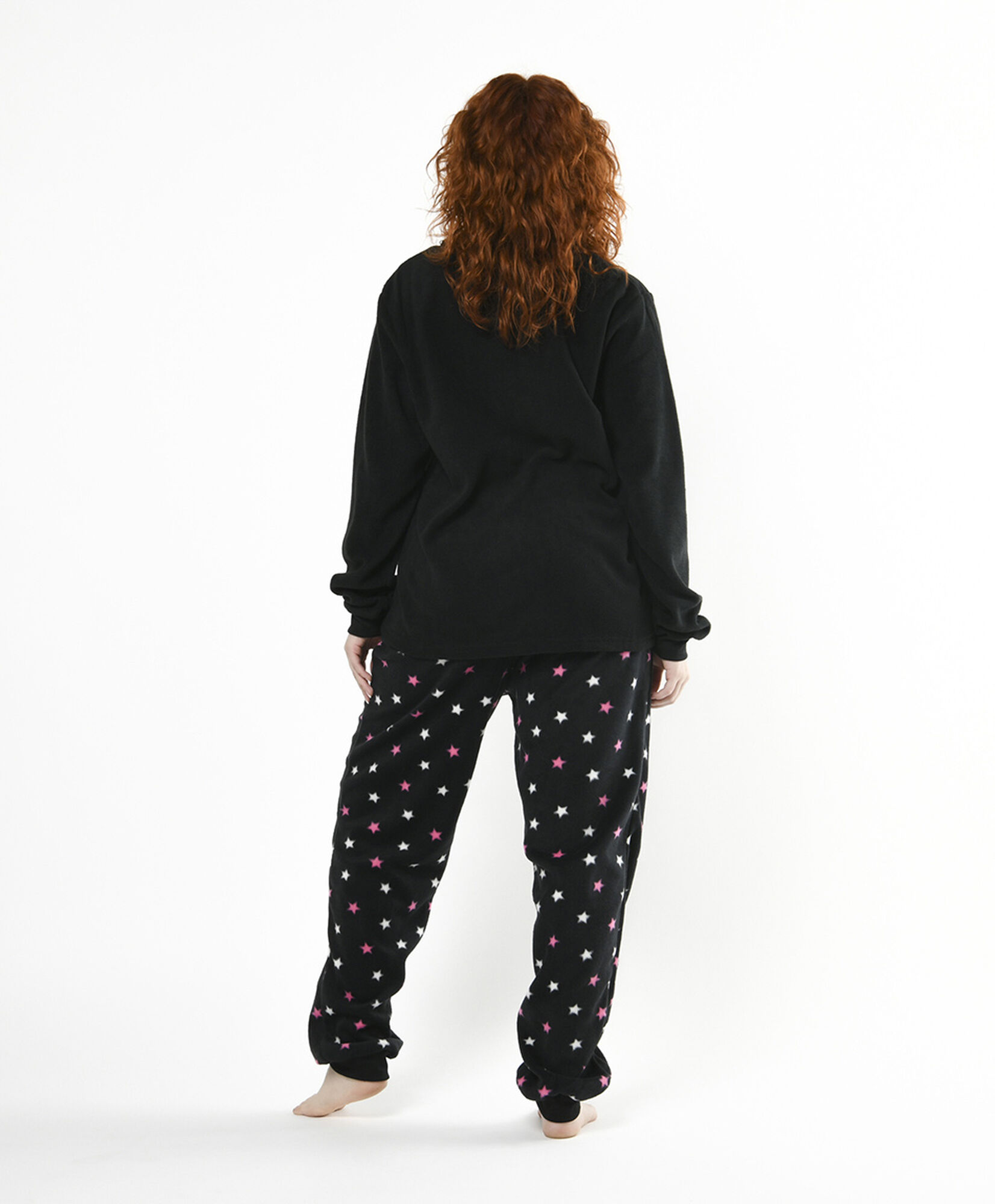 Pijama mujer polar gato negro estrellas Pijama mujer polar gato negro estrellas