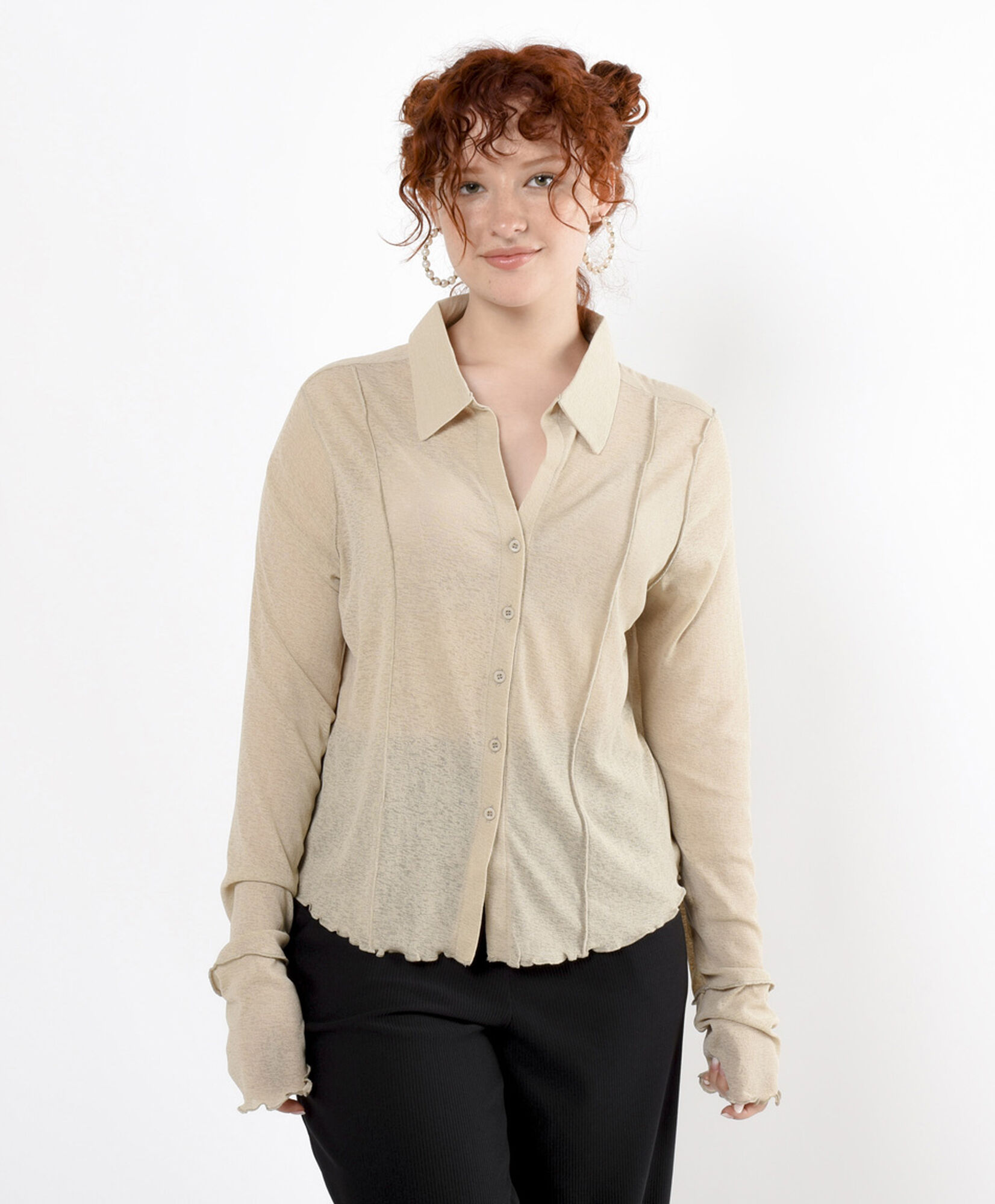 Blusa mujer costuras frontales Blusa mujer costuras frontales
