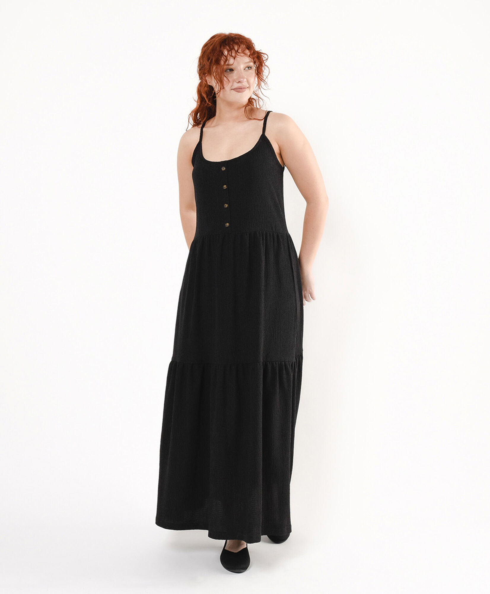 Vestido mujer largo botones Vestido mujer largo botones