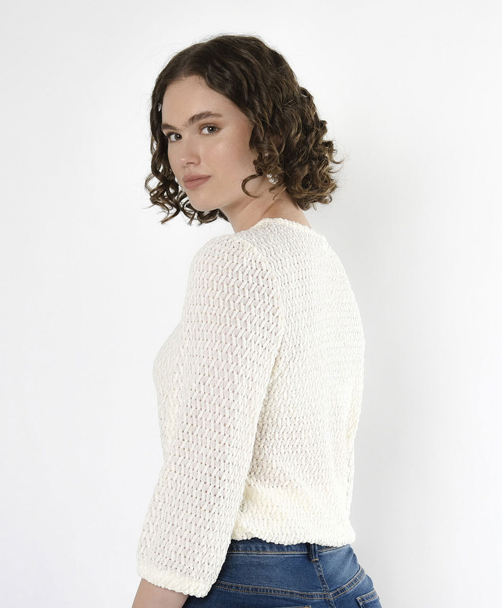 Polera mujer calada corta Polera mujer calada corta