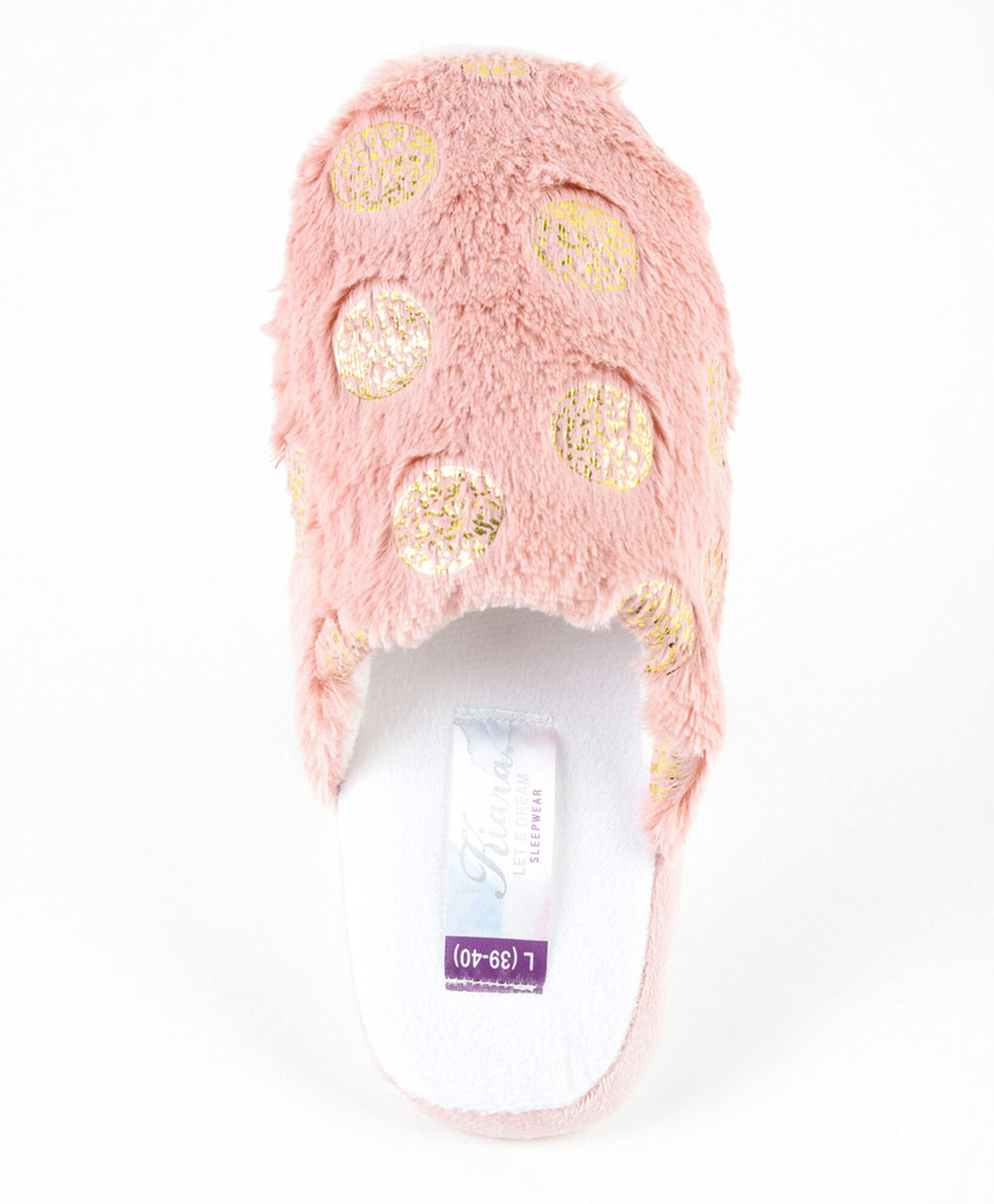 Pantufla mujer círculos dorados Pantufla mujer círculos dorados