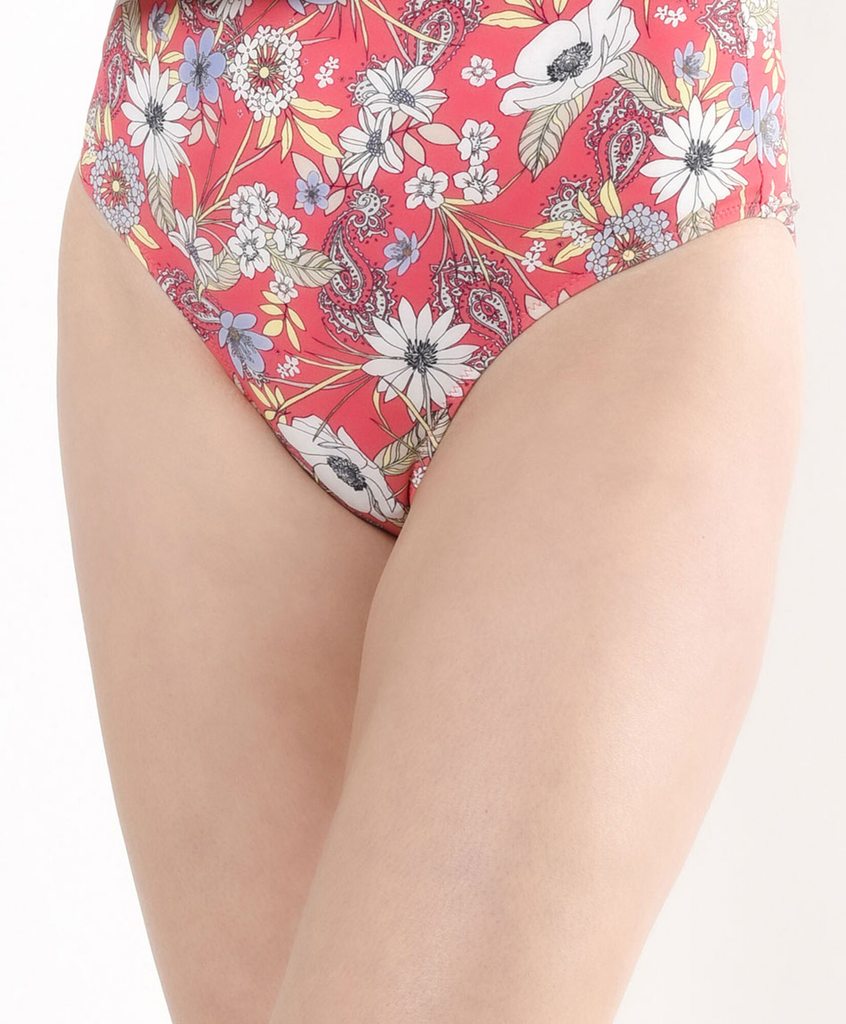 Traje de baño mujer floreado nudo Traje de baño mujer floreado nudo