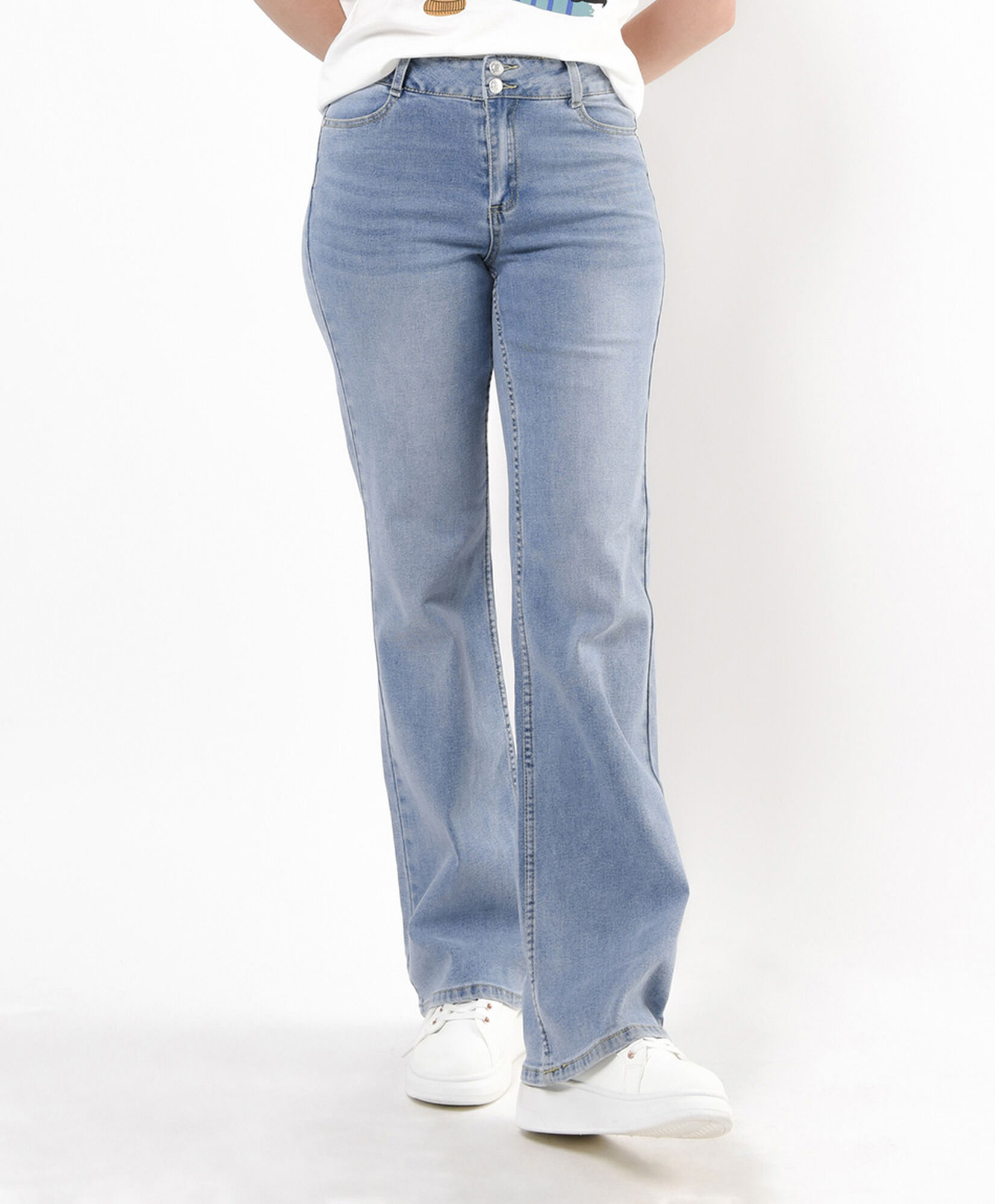 Jeans mujer doble botón Jeans mujer doble botón