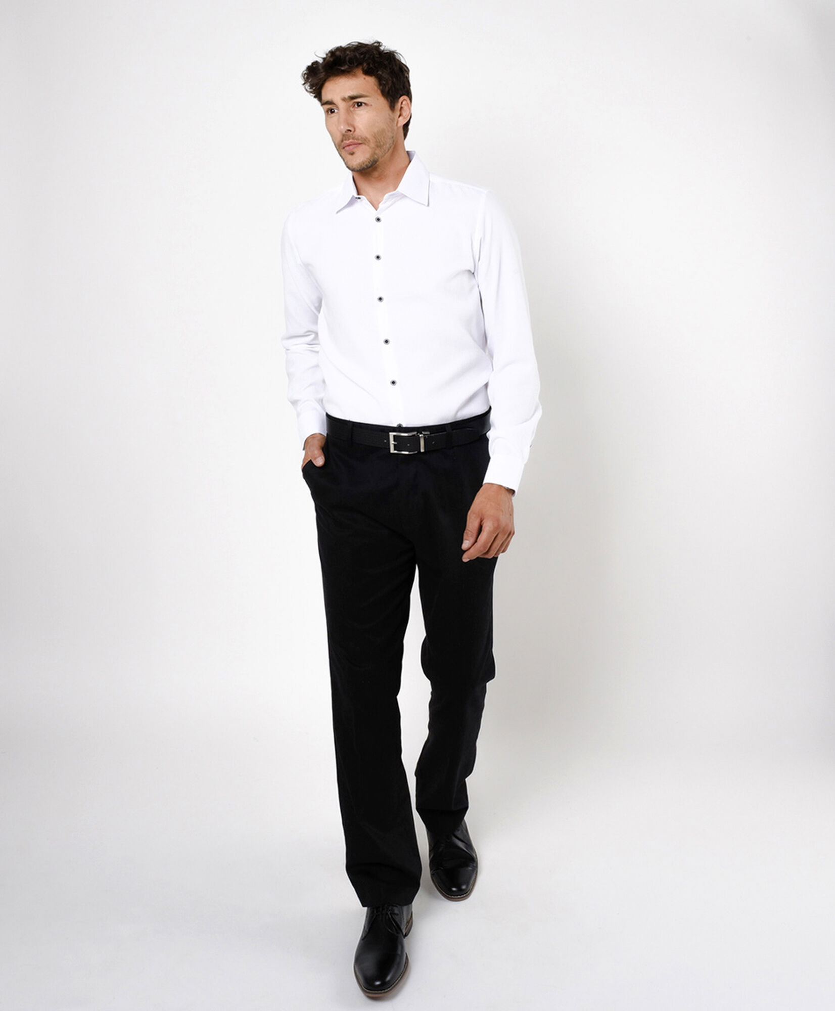 Camisa hombre botones bicolor Camisa hombre botones bicolor