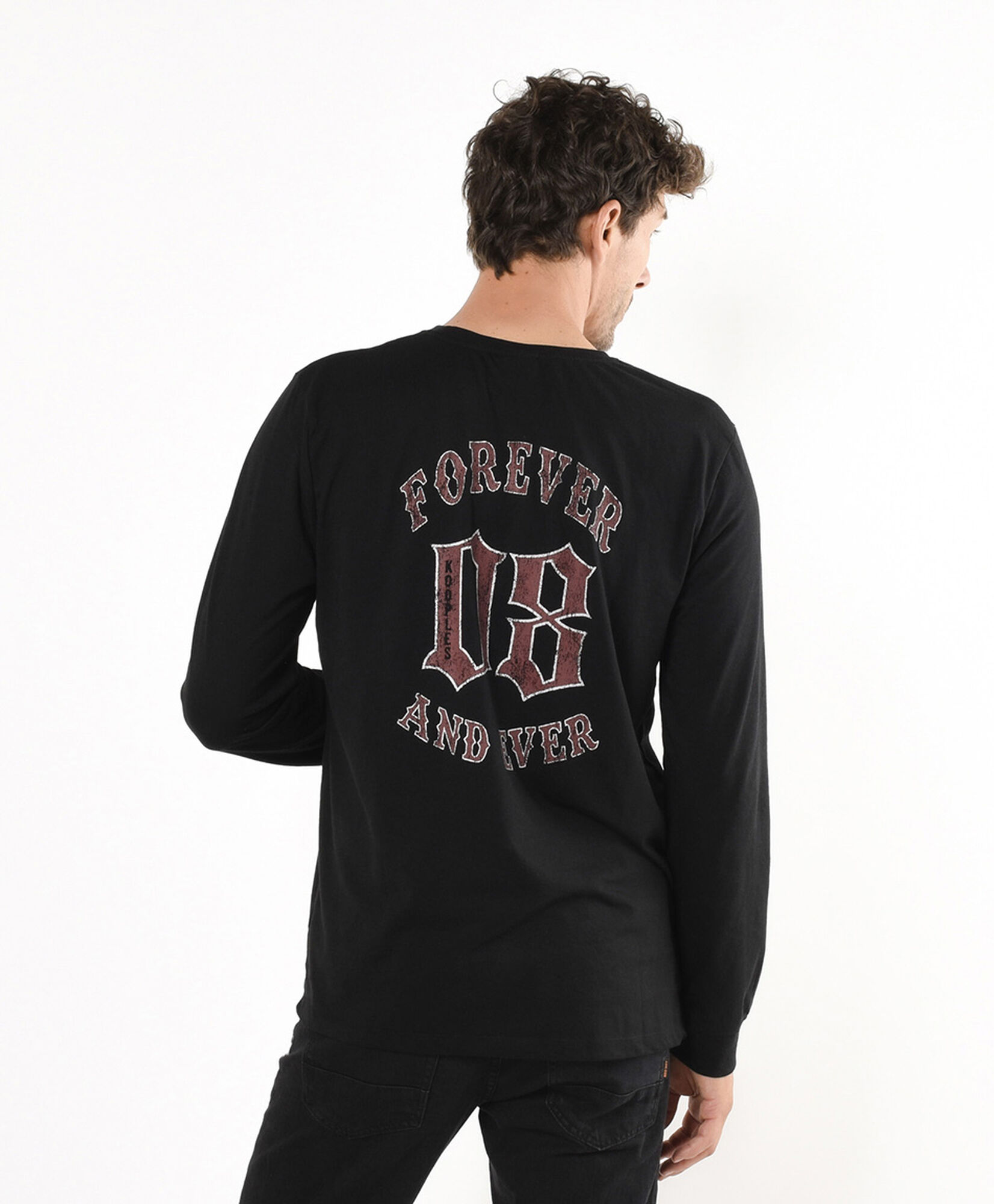 Polera hombre estampado fuego Polera hombre estampado fuego