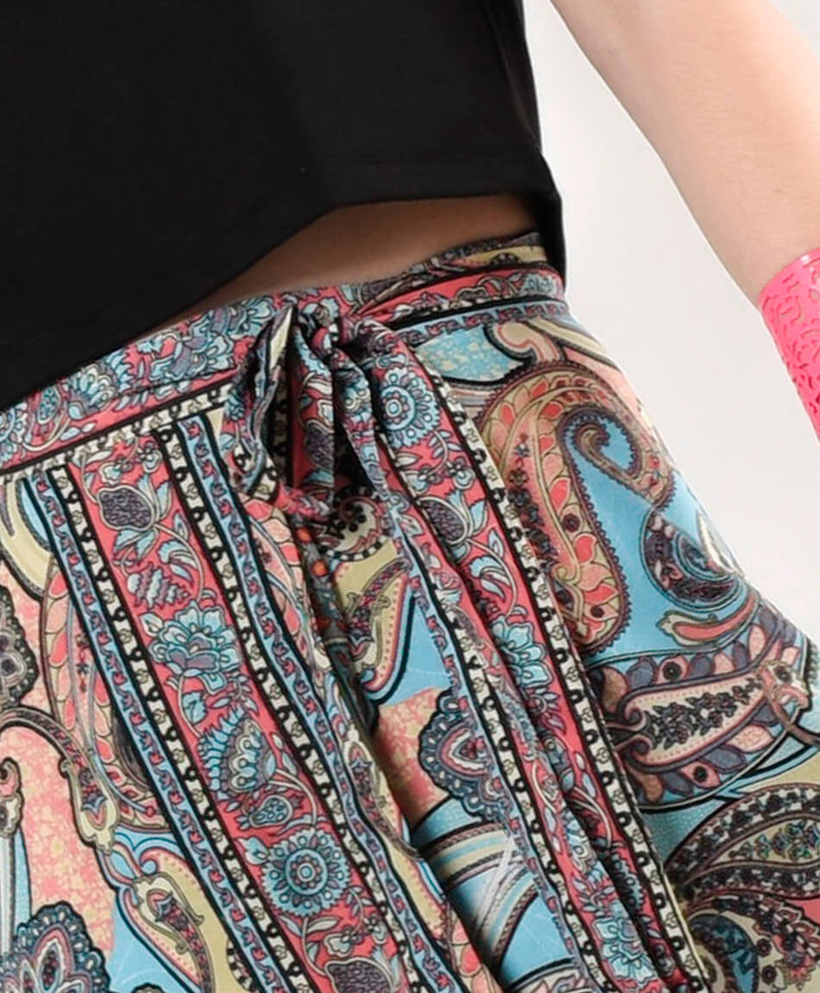 Falda mujer estilo pareo doble estampado Falda mujer estilo pareo doble estampado