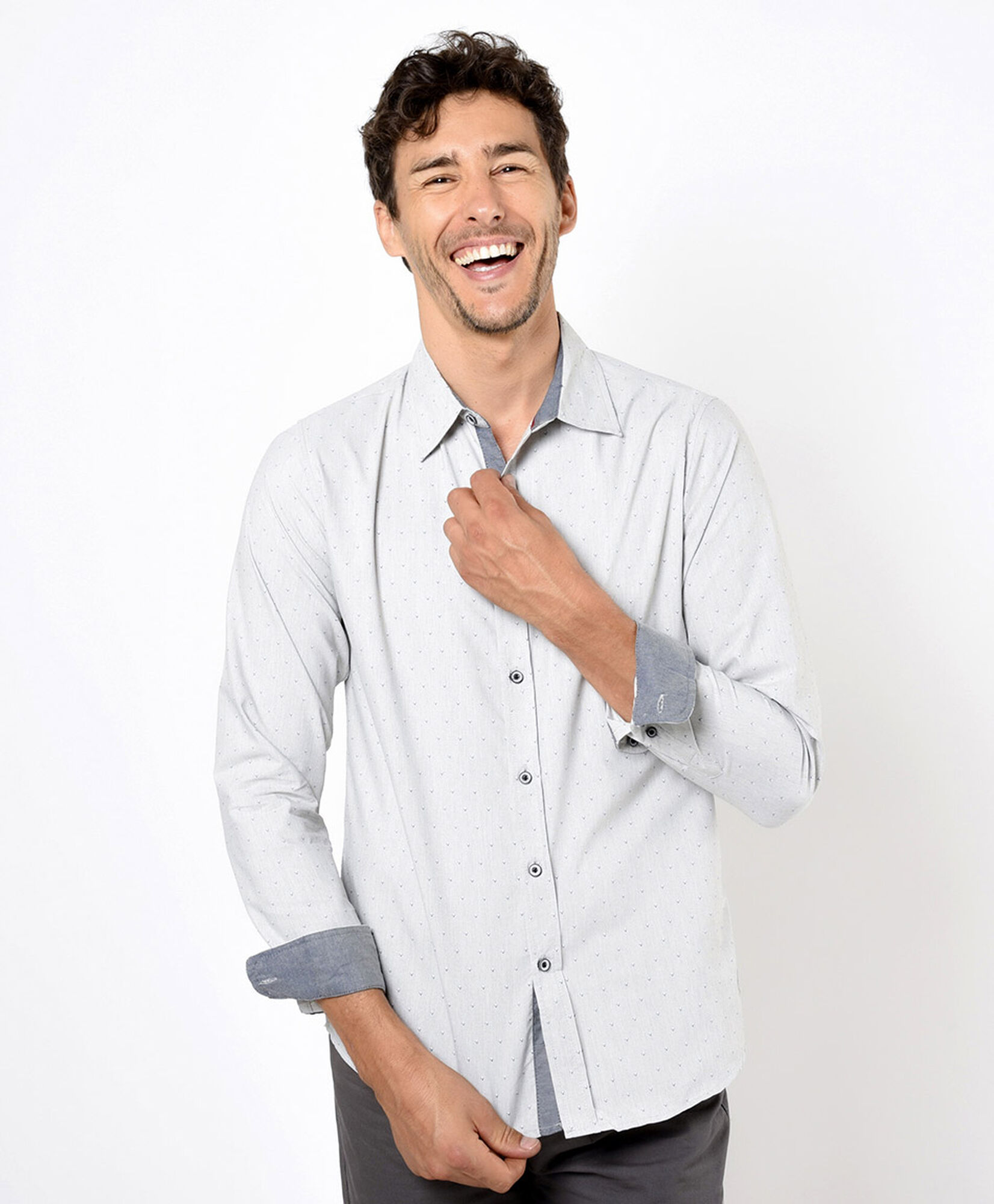 Camisa hombre mini puntos Camisa hombre mini puntos