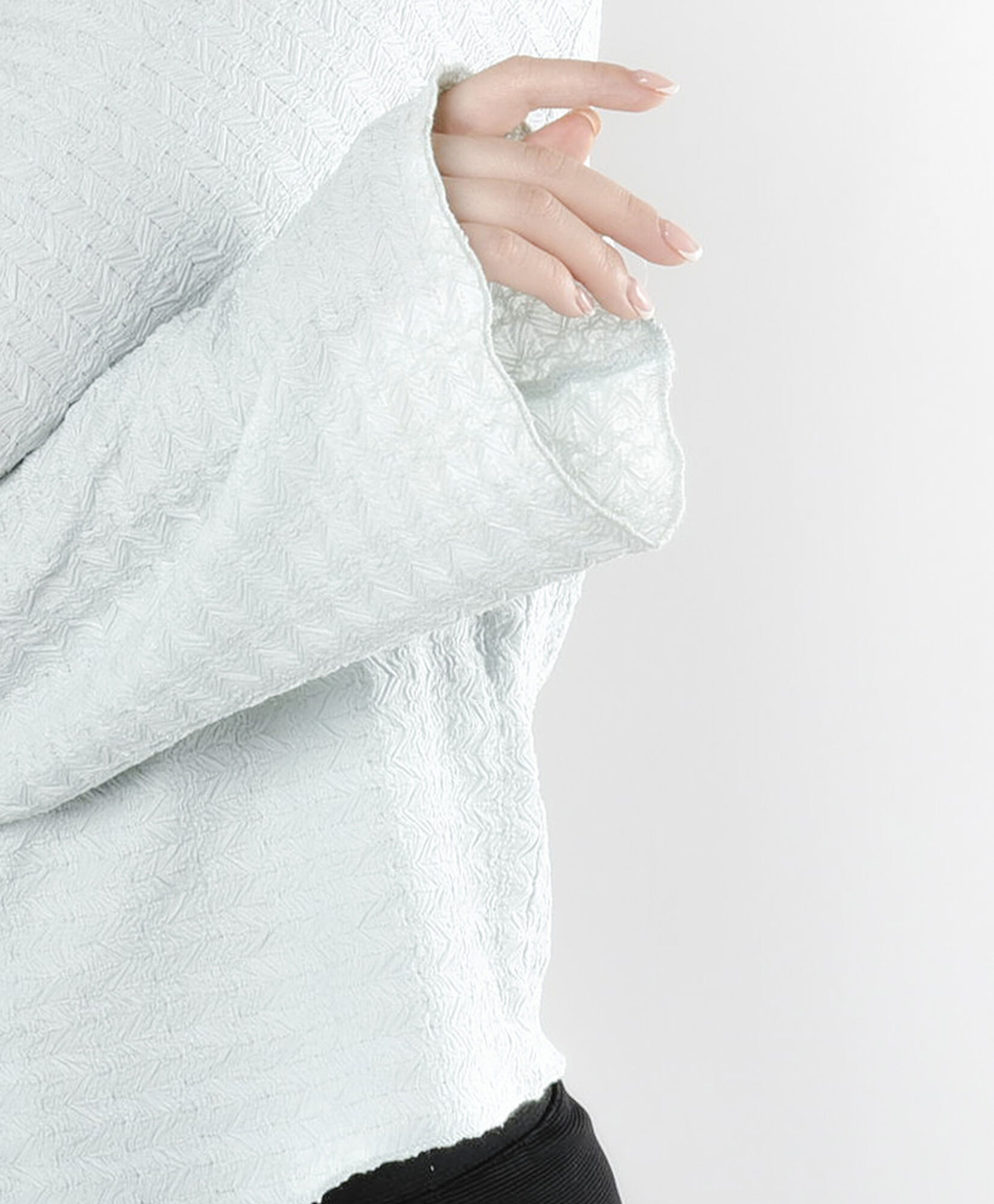 Blusa mujer jacquard manga ancha Blusa mujer jacquard manga ancha