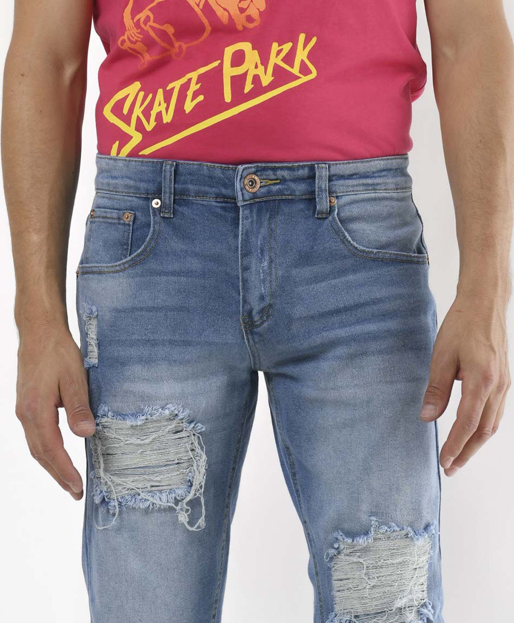 Jeans hombre rasgado con desgastes Jeans hombre rasgado con desgastes