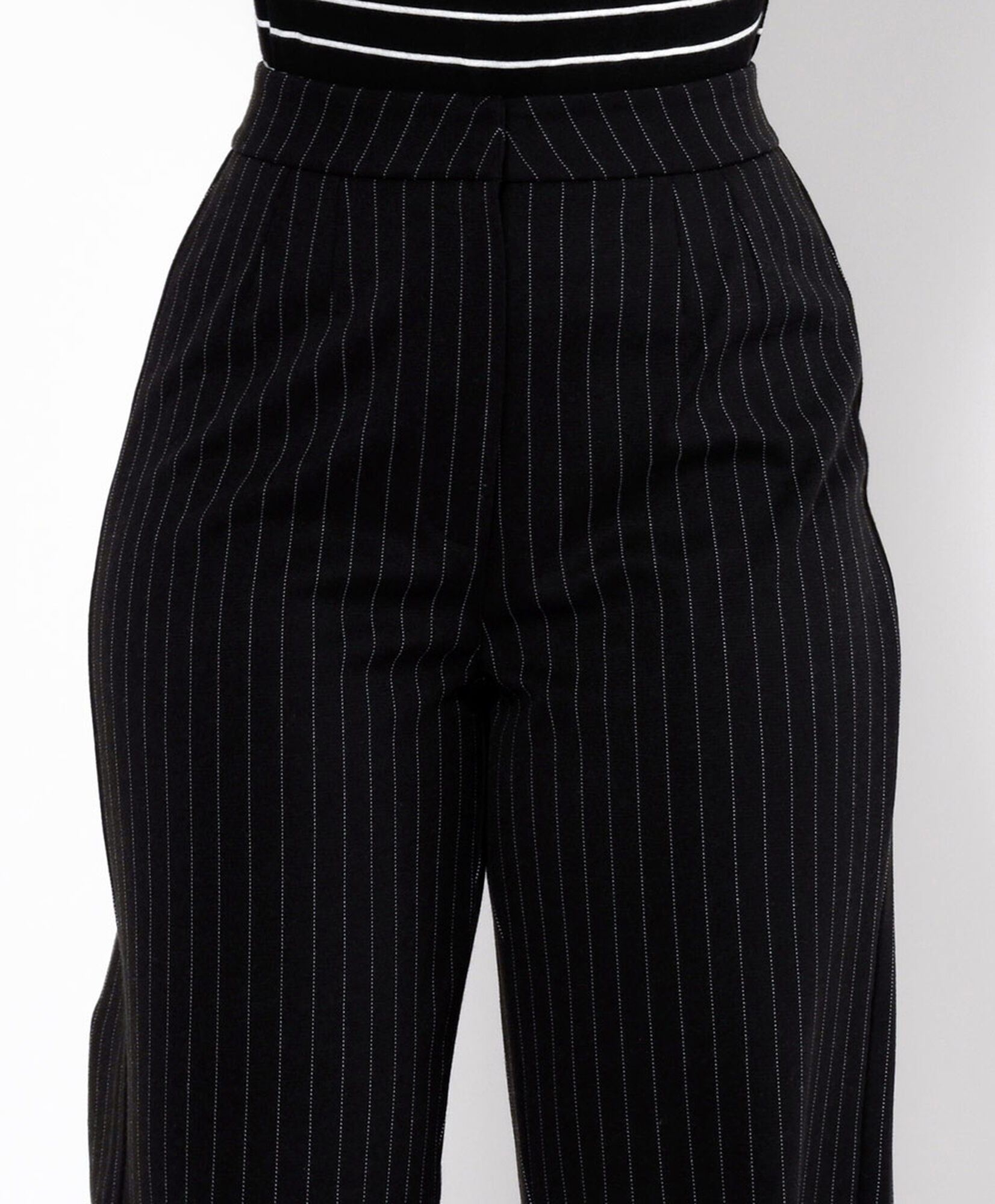 Pantalón mujer líneas verticales wide Pantalón mujer líneas verticales wide