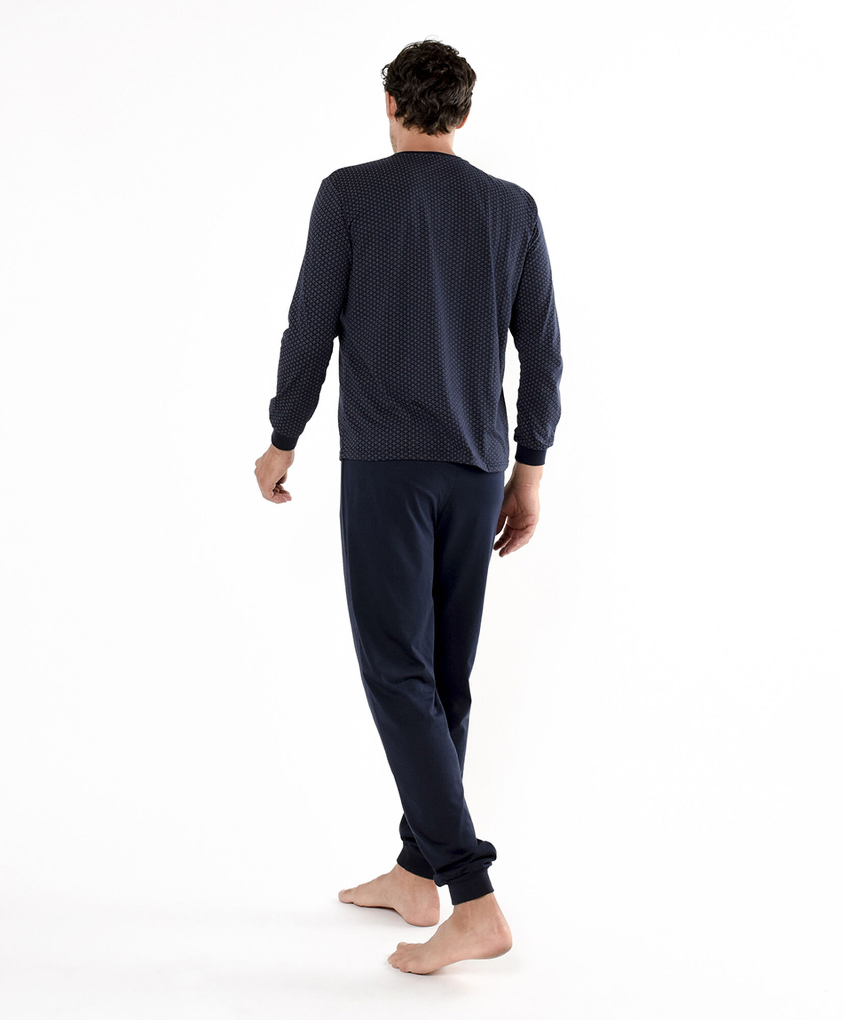 Pijama hombre bolsillo azul oscuro Pijama hombre bolsillo azul oscuro
