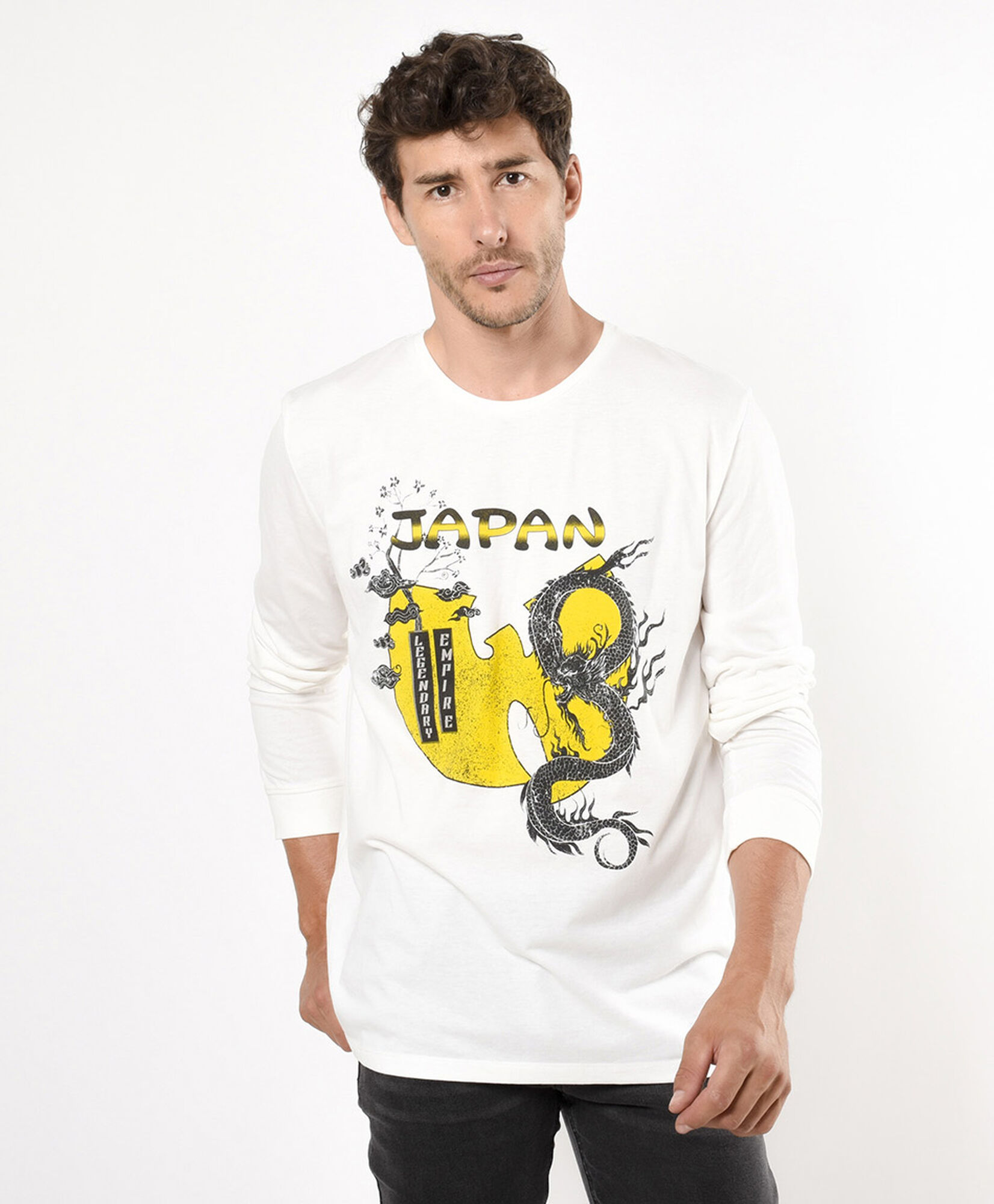 Polera hombre estampado dragón Polera hombre estampado dragón