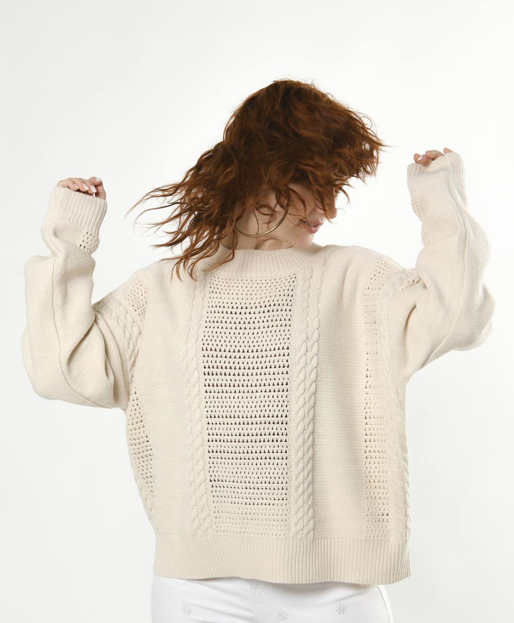 Sweater mujer detalles calados Sweater mujer detalles calados