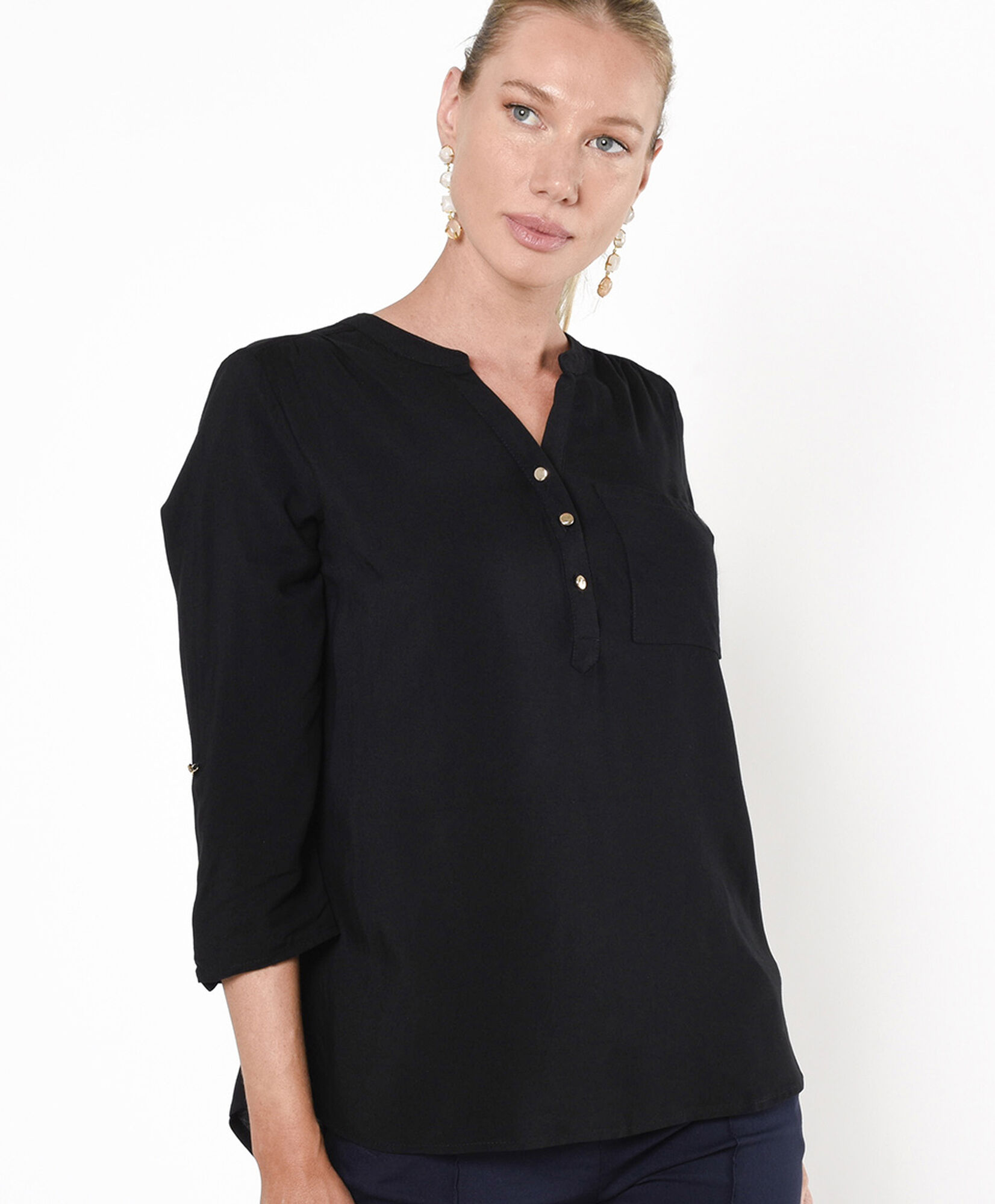 Blusa mujer bolsillo Blusa mujer bolsillo