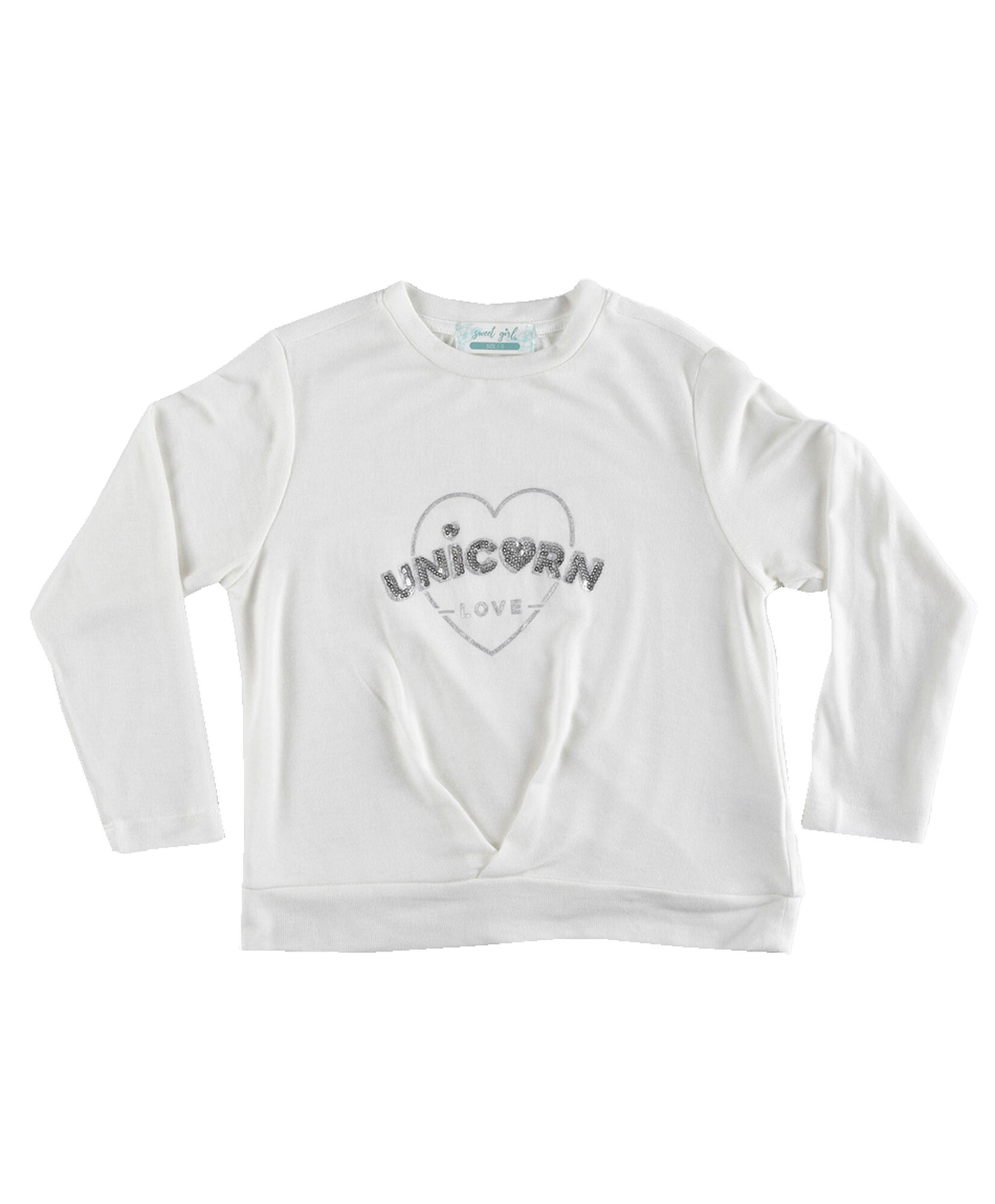 Sweater niña cruzado con lentejuelas Sweater niña cruzado con lentejuelas