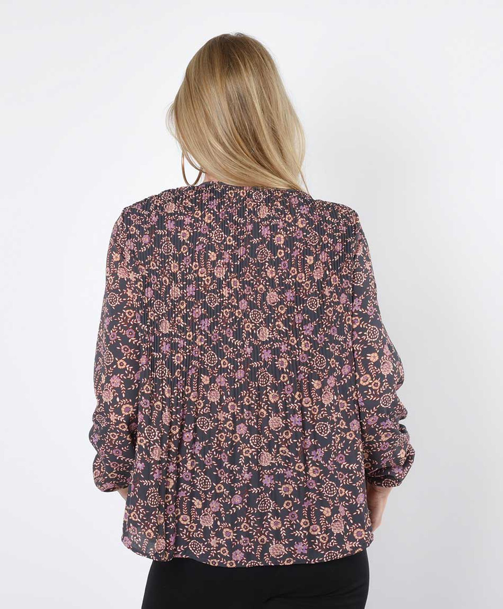 Blusa mujer estampada plisada Blusa mujer estampada plisada